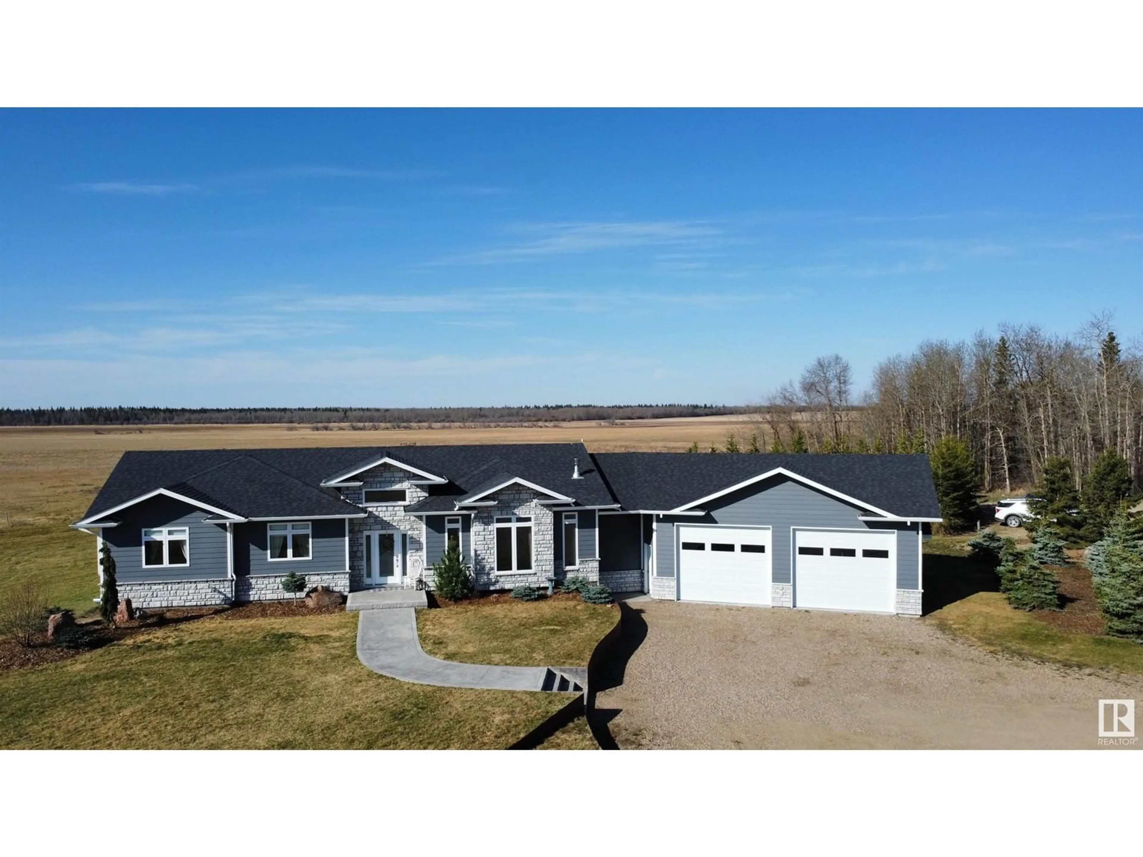 A pic from outside/outdoor area/front of a property/back of a property/a pic from drone, water/lake/river/ocean view for 59528 RR 485, Rural Bonnyville M.D. Alberta T9N2J7