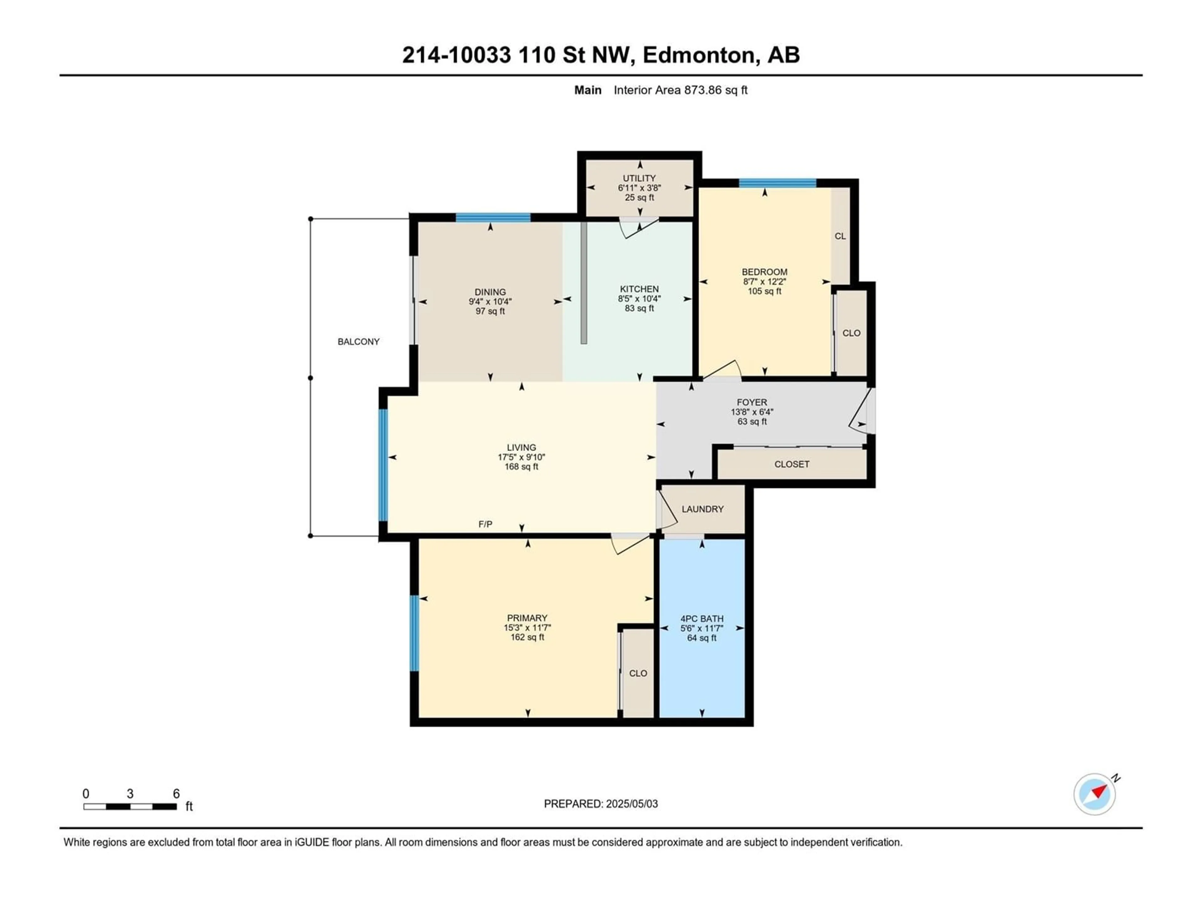Floor plan for #214 - 10033 110 ST, Edmonton Alberta T5K1J5