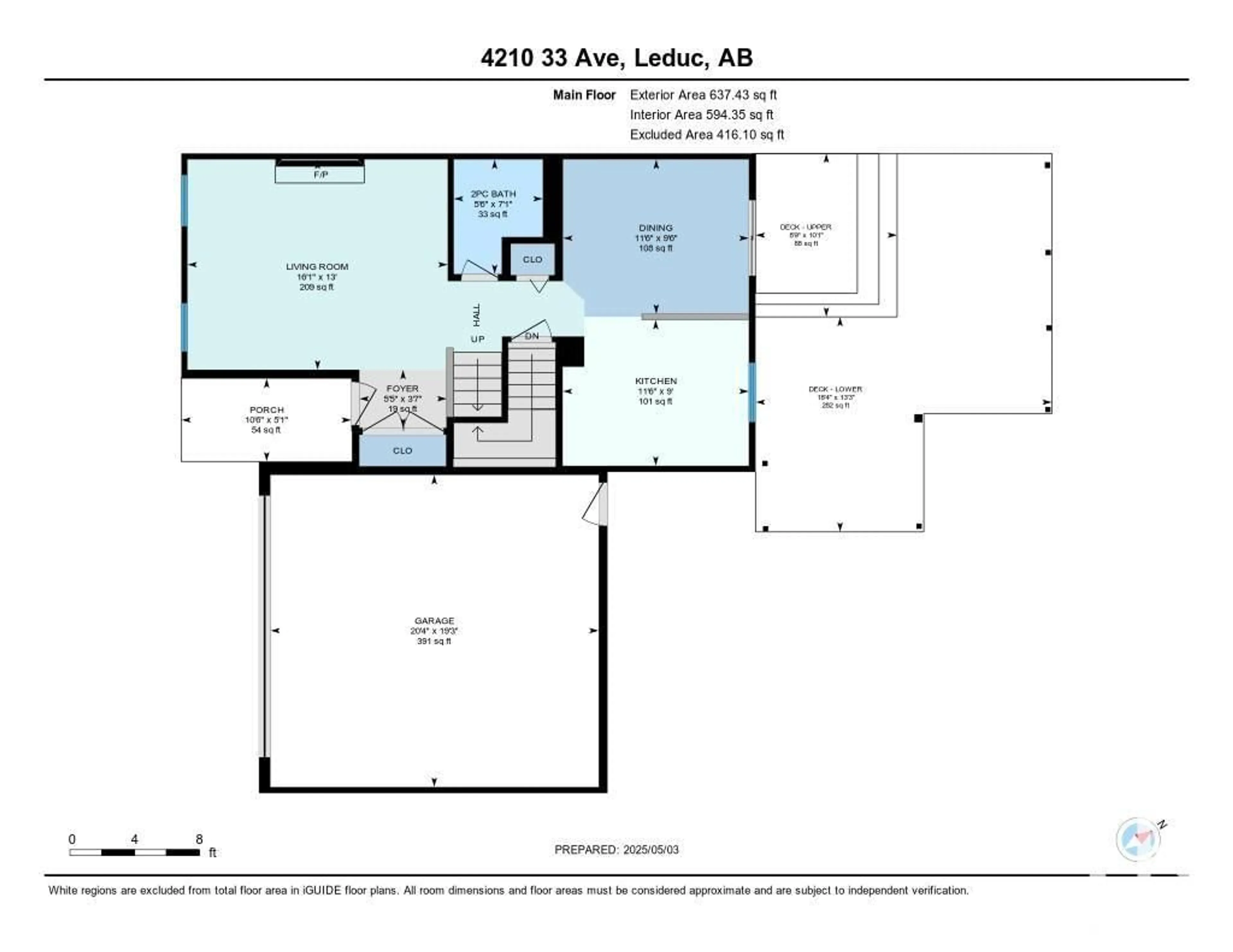 Floor plan for 4210 33 AV, Leduc Alberta T9E6B7
