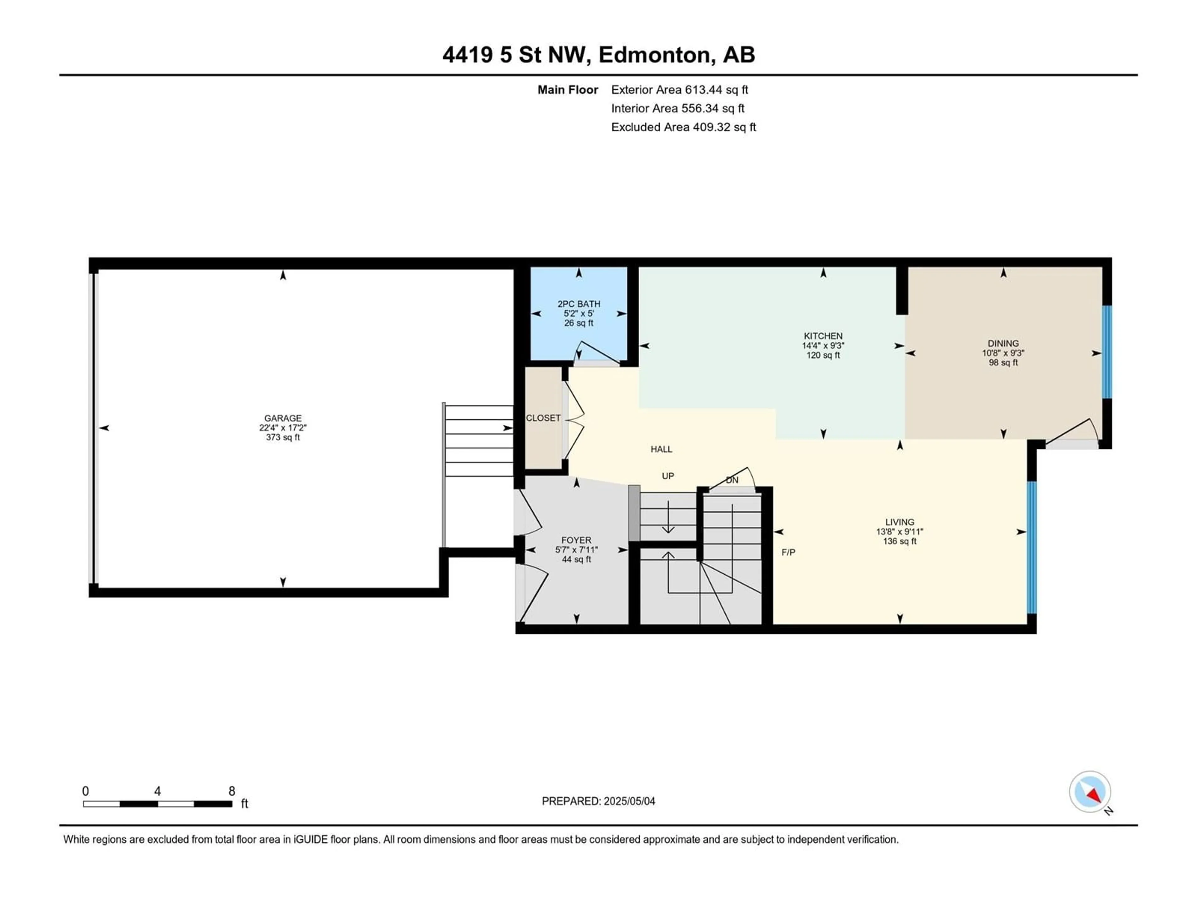 Floor plan for 4419 5 ST, Edmonton Alberta T6T0Z9