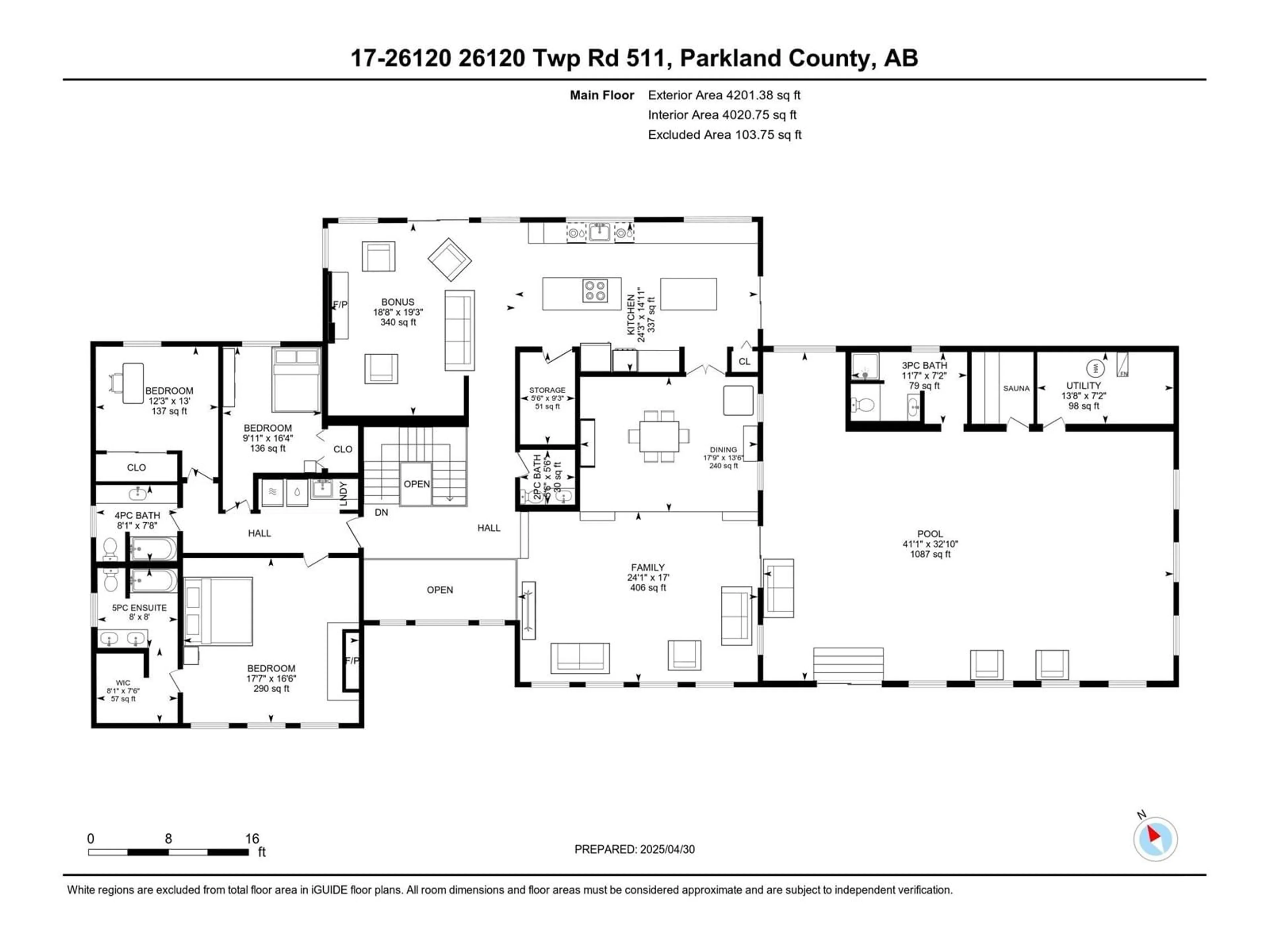 Floor plan for #17 - 26120 TWP ROAD 511, Rural Parkland County Alberta T7Y1B8