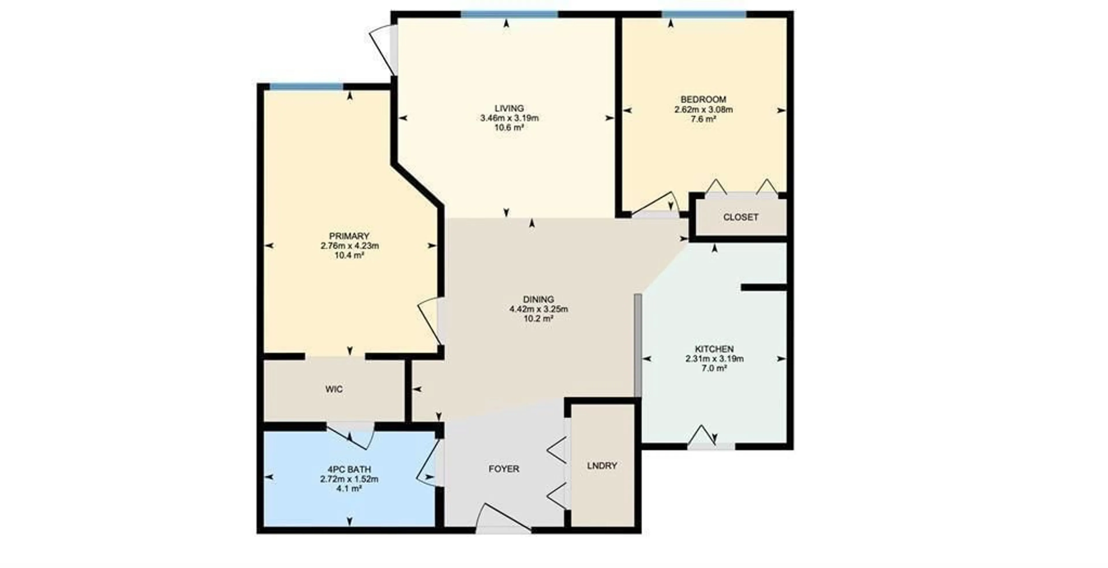 Floor plan for #305 - 12045 22 AV, Edmonton Alberta T6W2Y2
