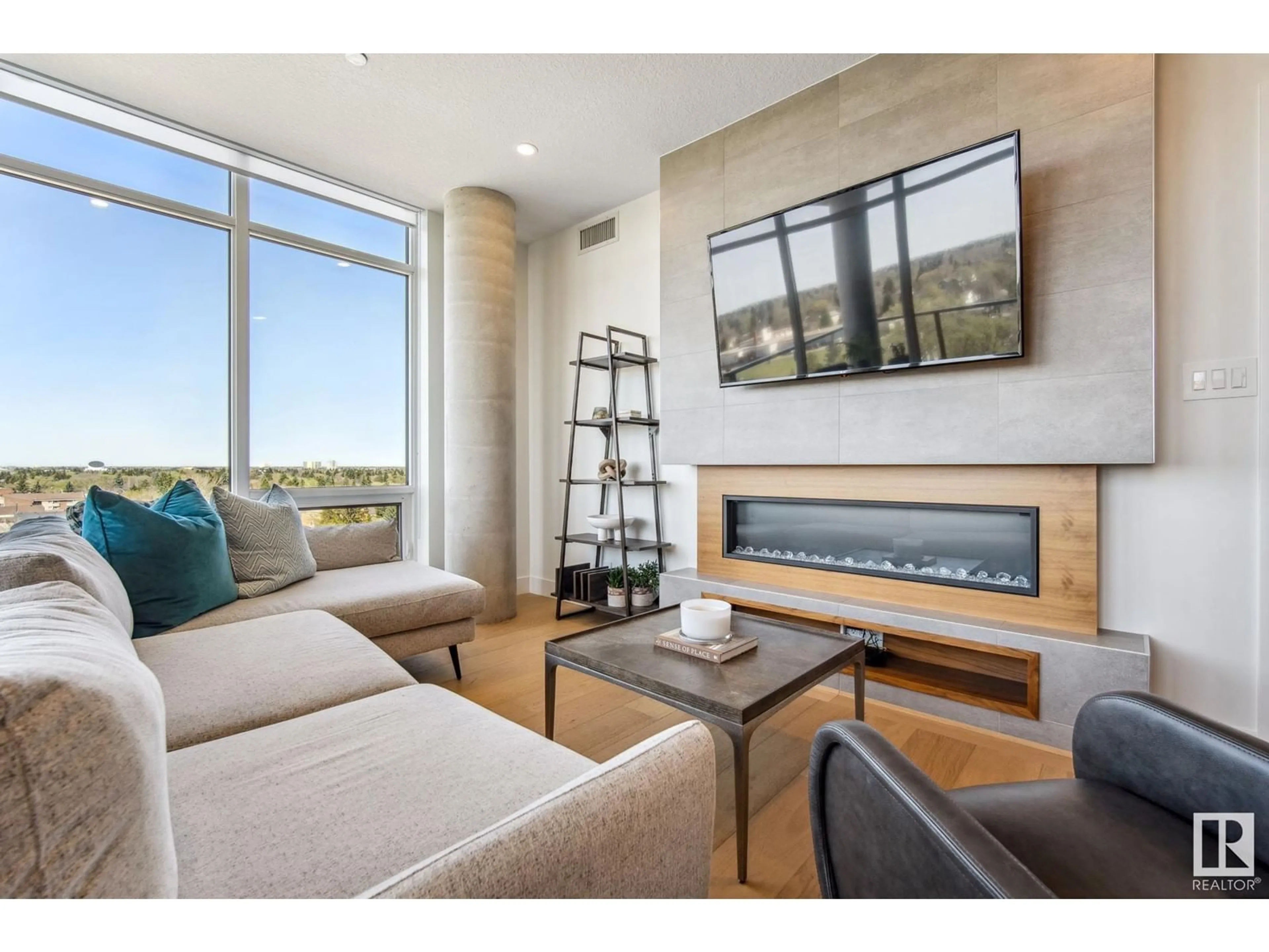 Living room with furniture, unknown for 703 - 14105 WEST BLOCK DR, Edmonton Alberta T5N1L5
