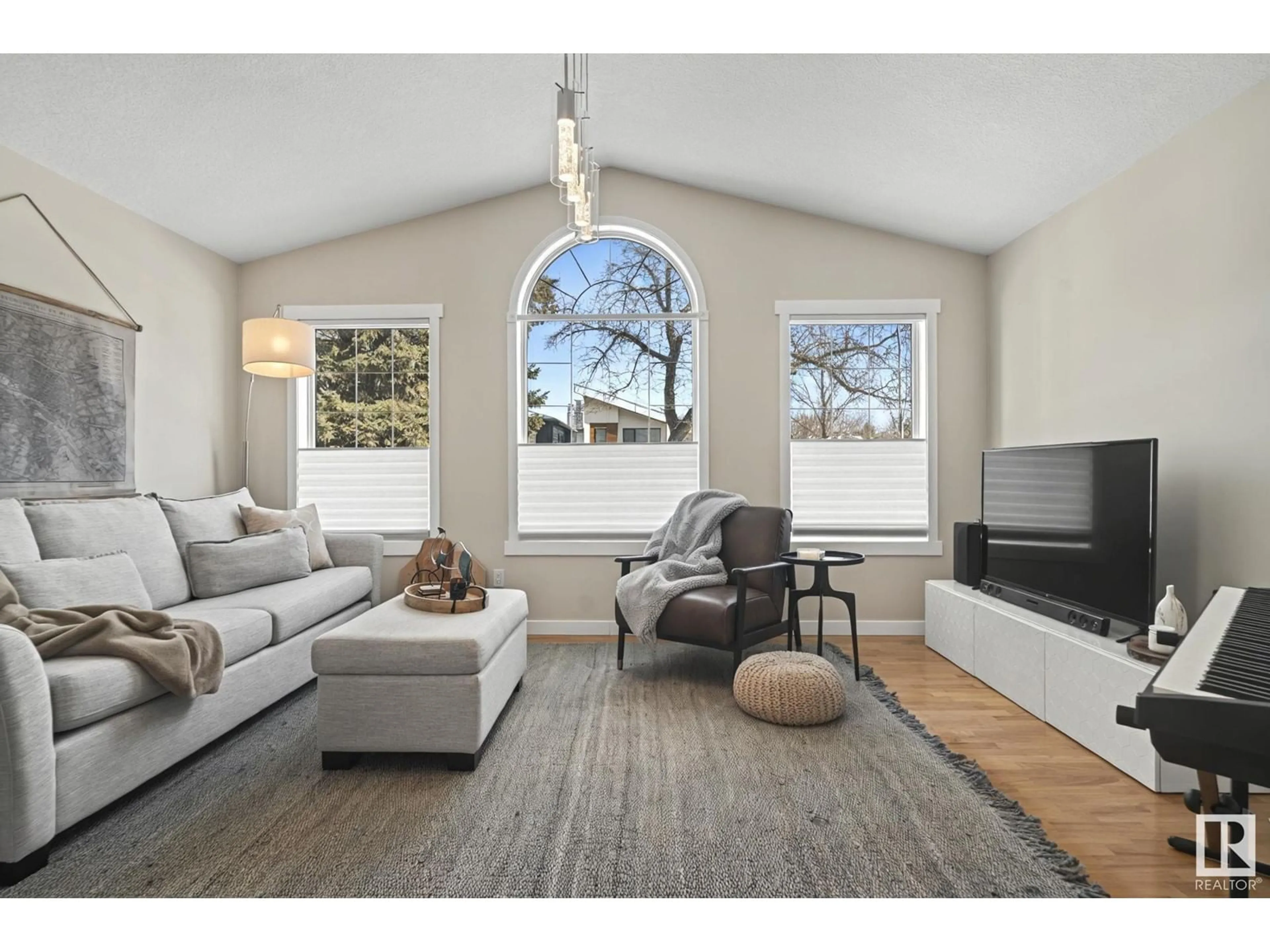 Living room with furniture, unknown for 8850 92 ST, Edmonton Alberta T6C3R1