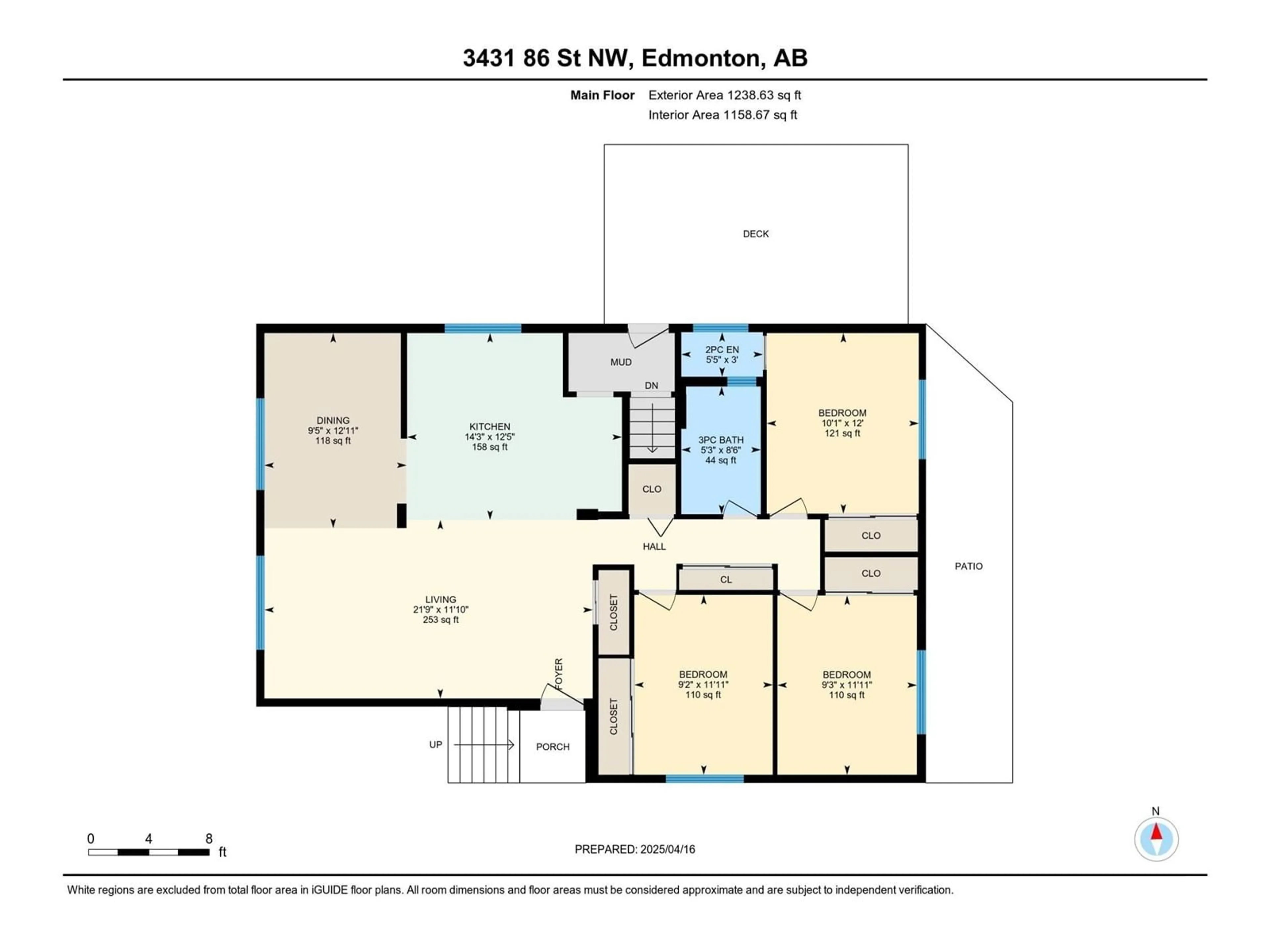 Floor plan for 3431 86 ST, Edmonton Alberta T6K0H5