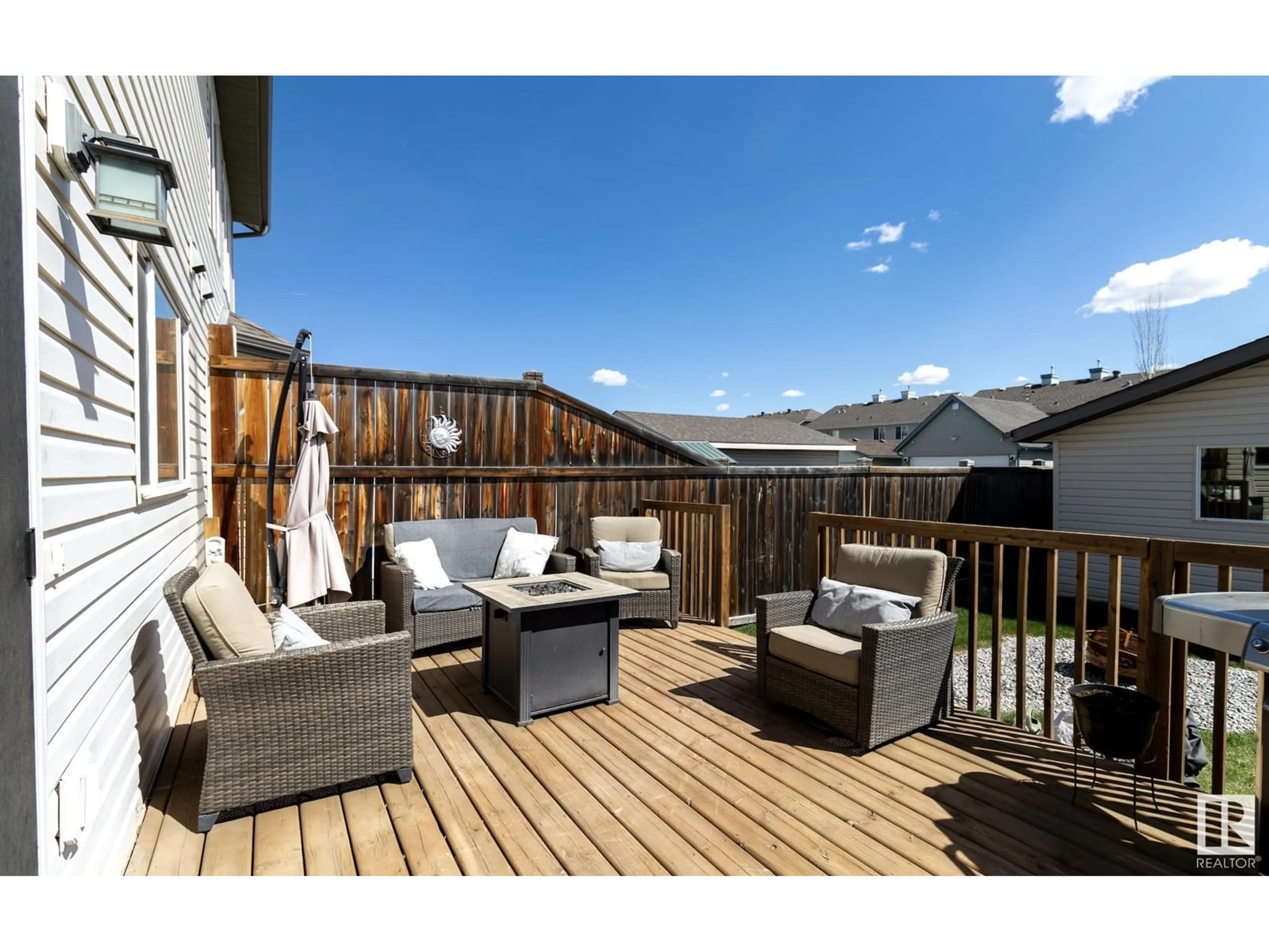 Patio, mountain view for 6011 214 ST, Edmonton Alberta T6M0H8