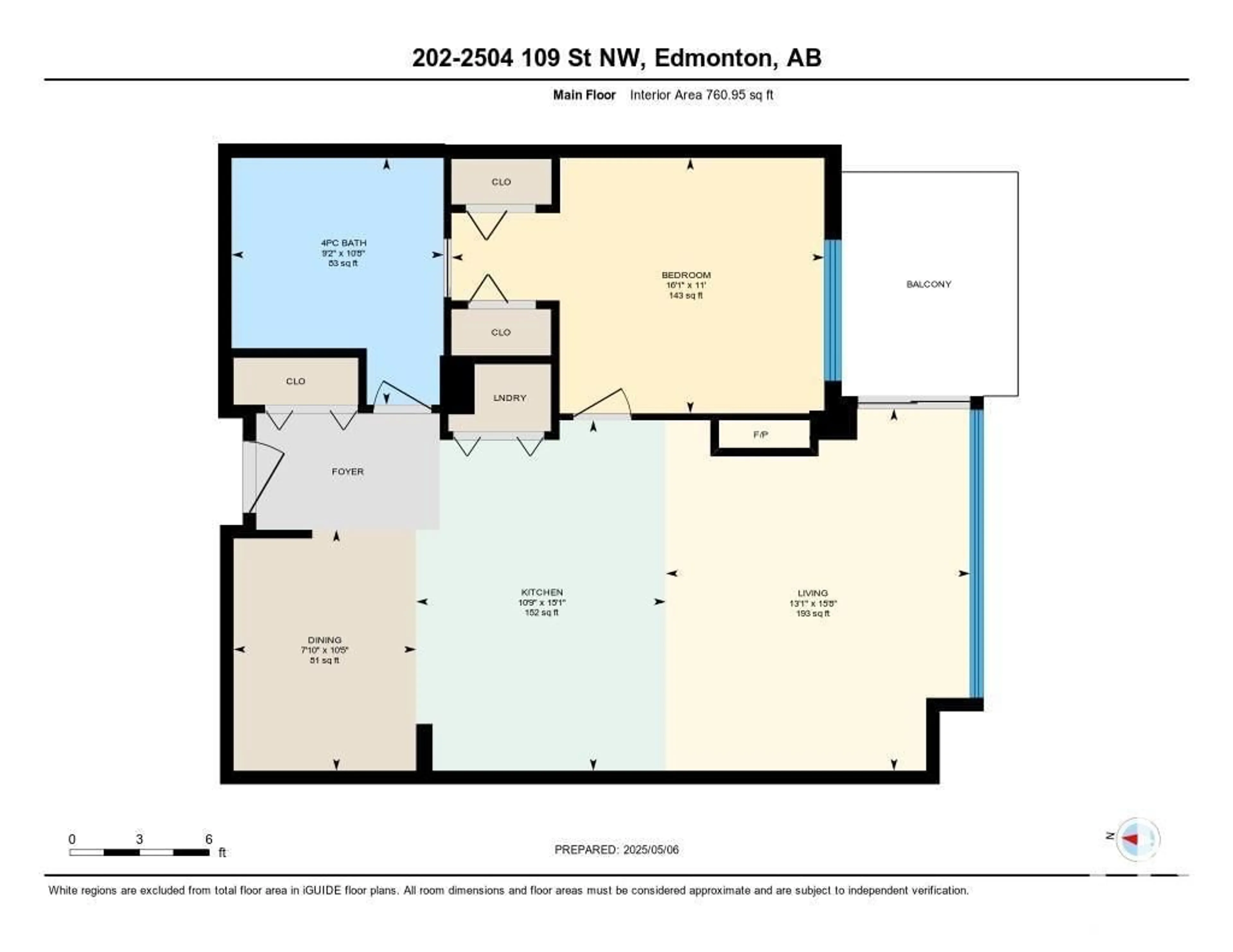 Floor plan for #202 - 2504 109 ST, Edmonton Alberta T6J2H3