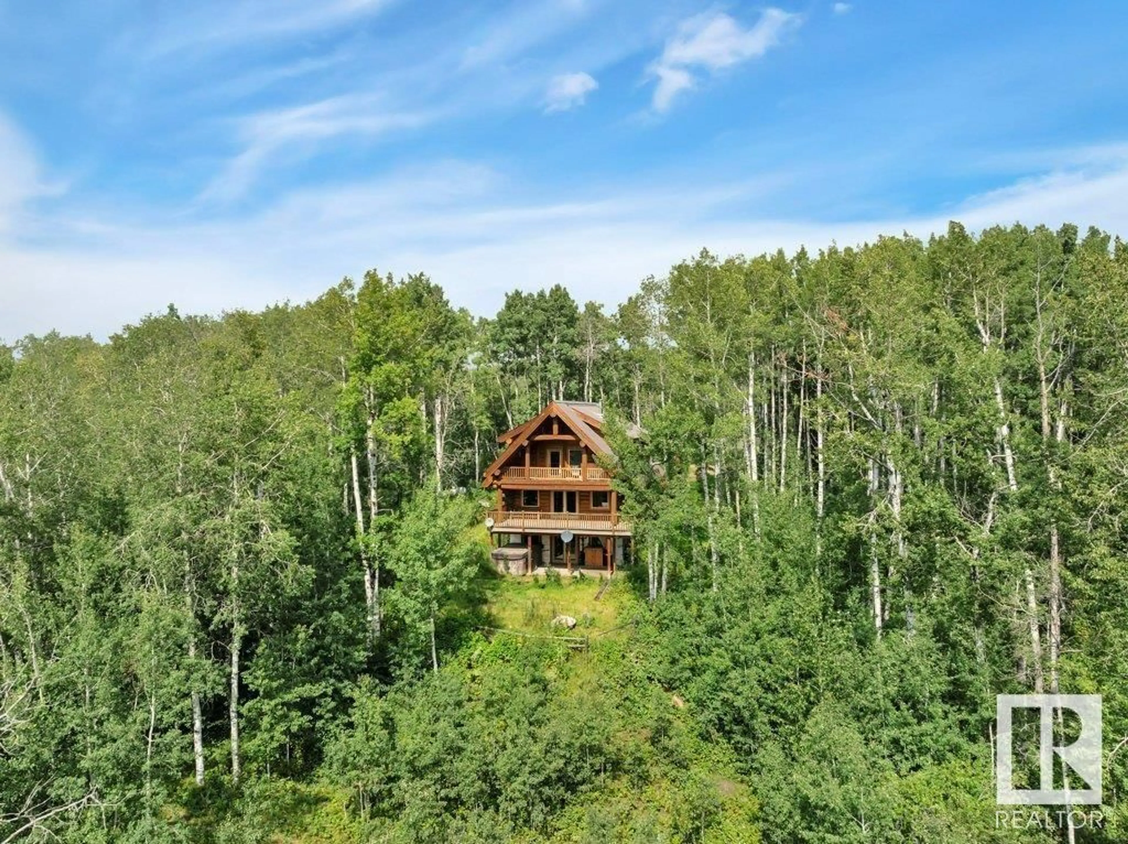 A pic from outside/outdoor area/front of a property/back of a property/a pic from drone, forest/trees view for 453039 RGE RD 10, Rural Wetaskiwin County Alberta T0C2V0