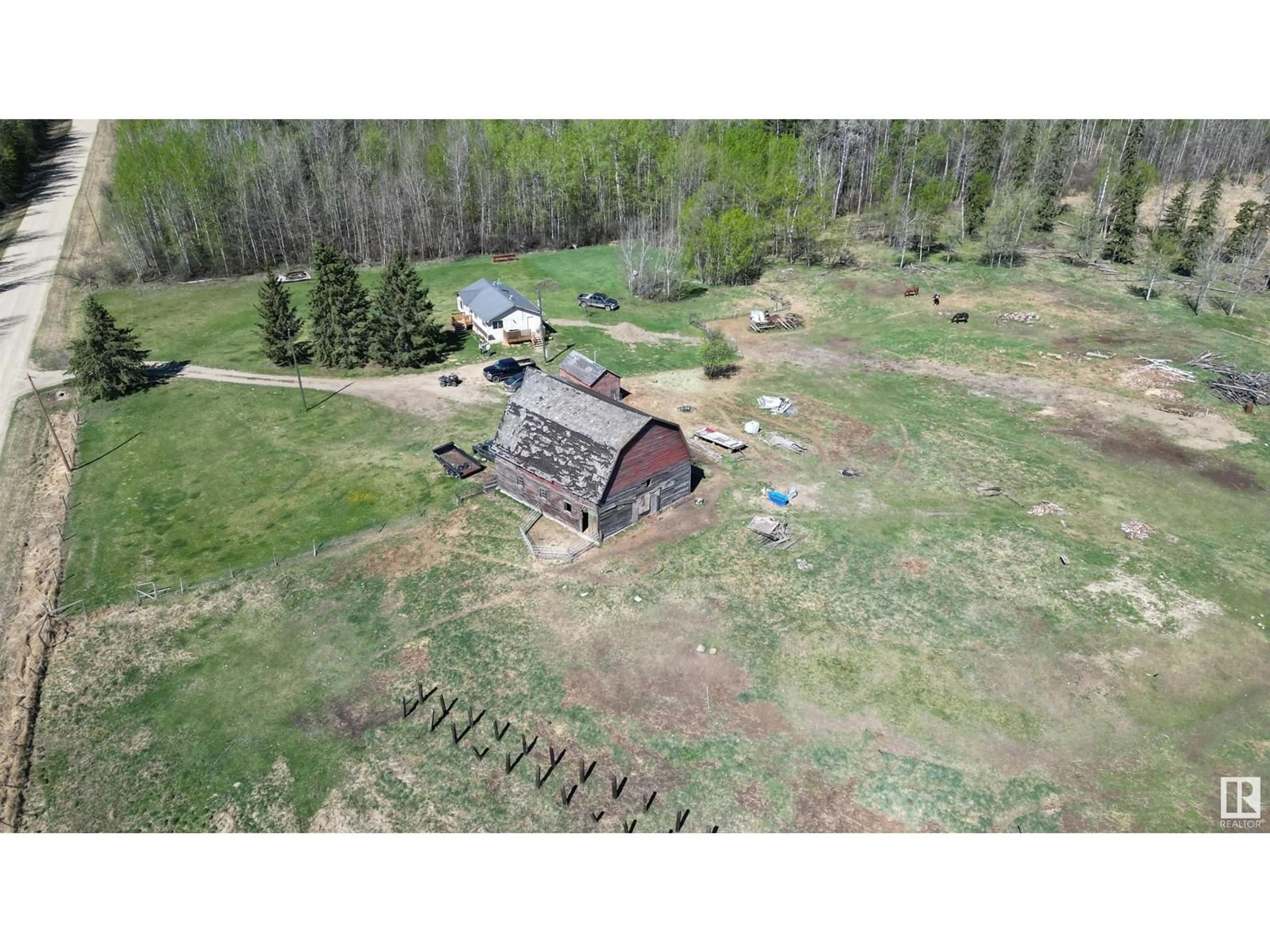 A pic from outside/outdoor area/front of a property/back of a property/a pic from drone, mountain view for 4216 TWP RD 564, Rural Lac Ste. Anne County Alberta T0E1A0