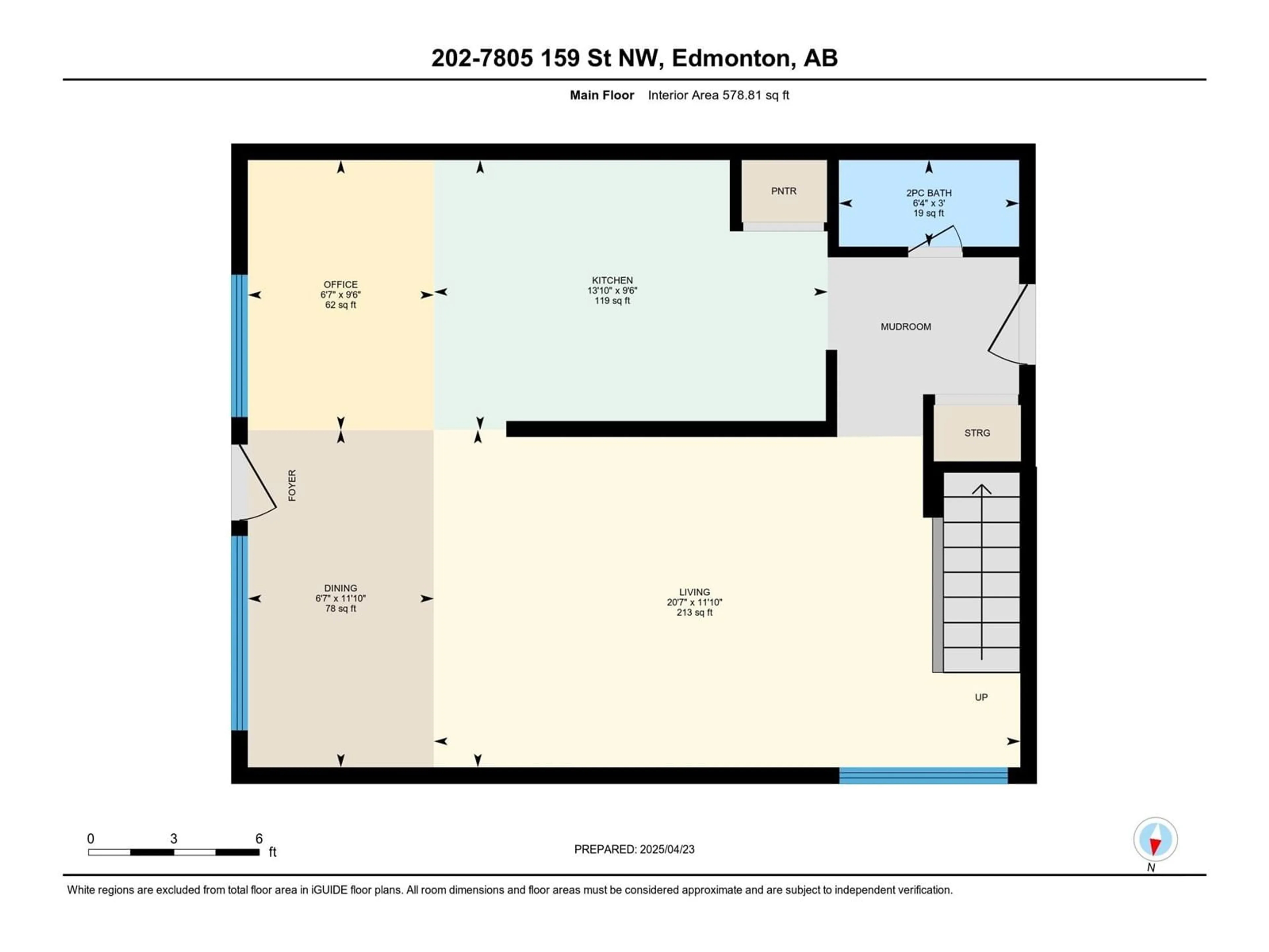 Floor plan for #202 - 7805 159 ST, Edmonton Alberta T5R2E1