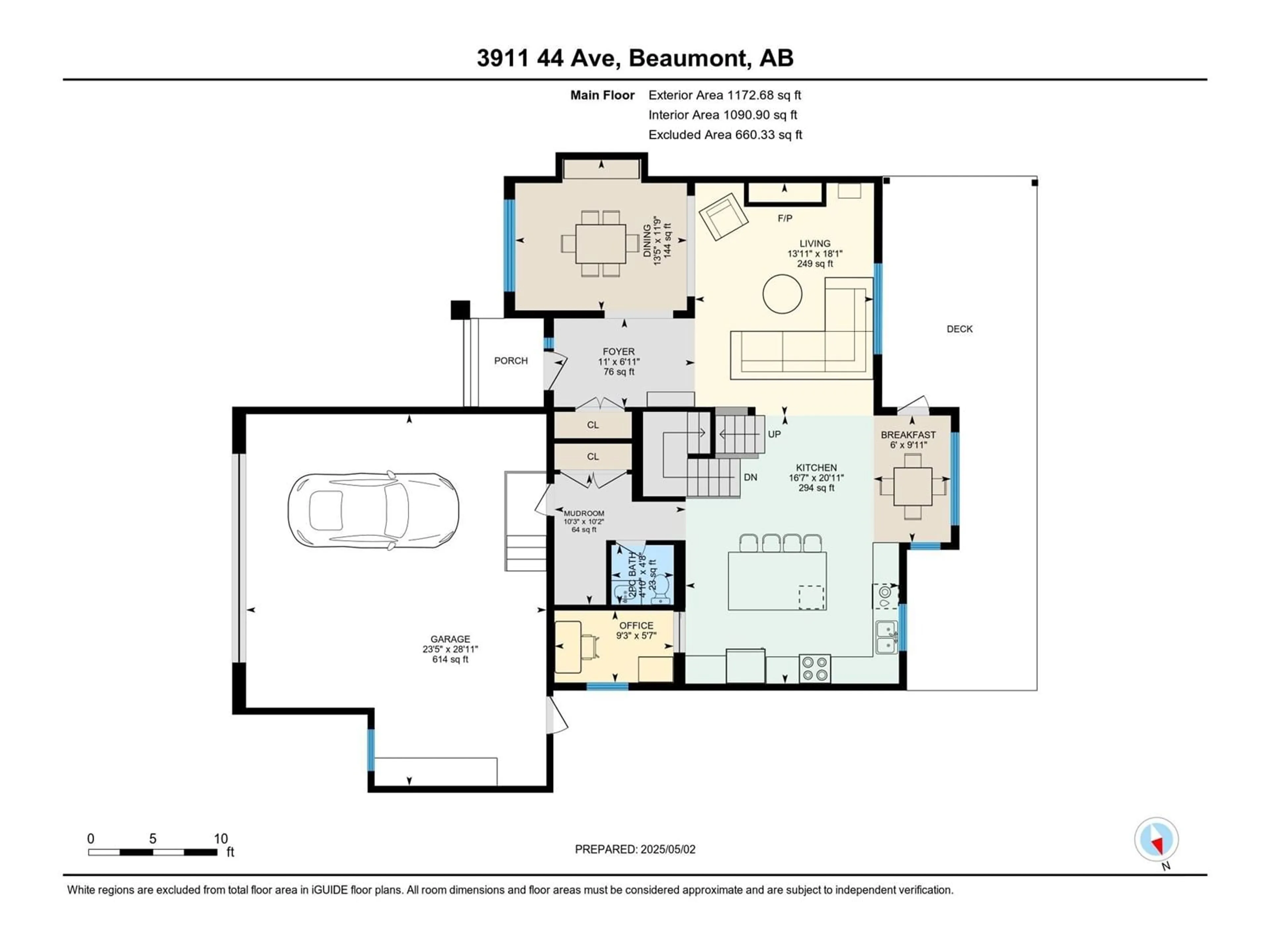 Floor plan for 3911 44 AV, Beaumont Alberta T4X2B7