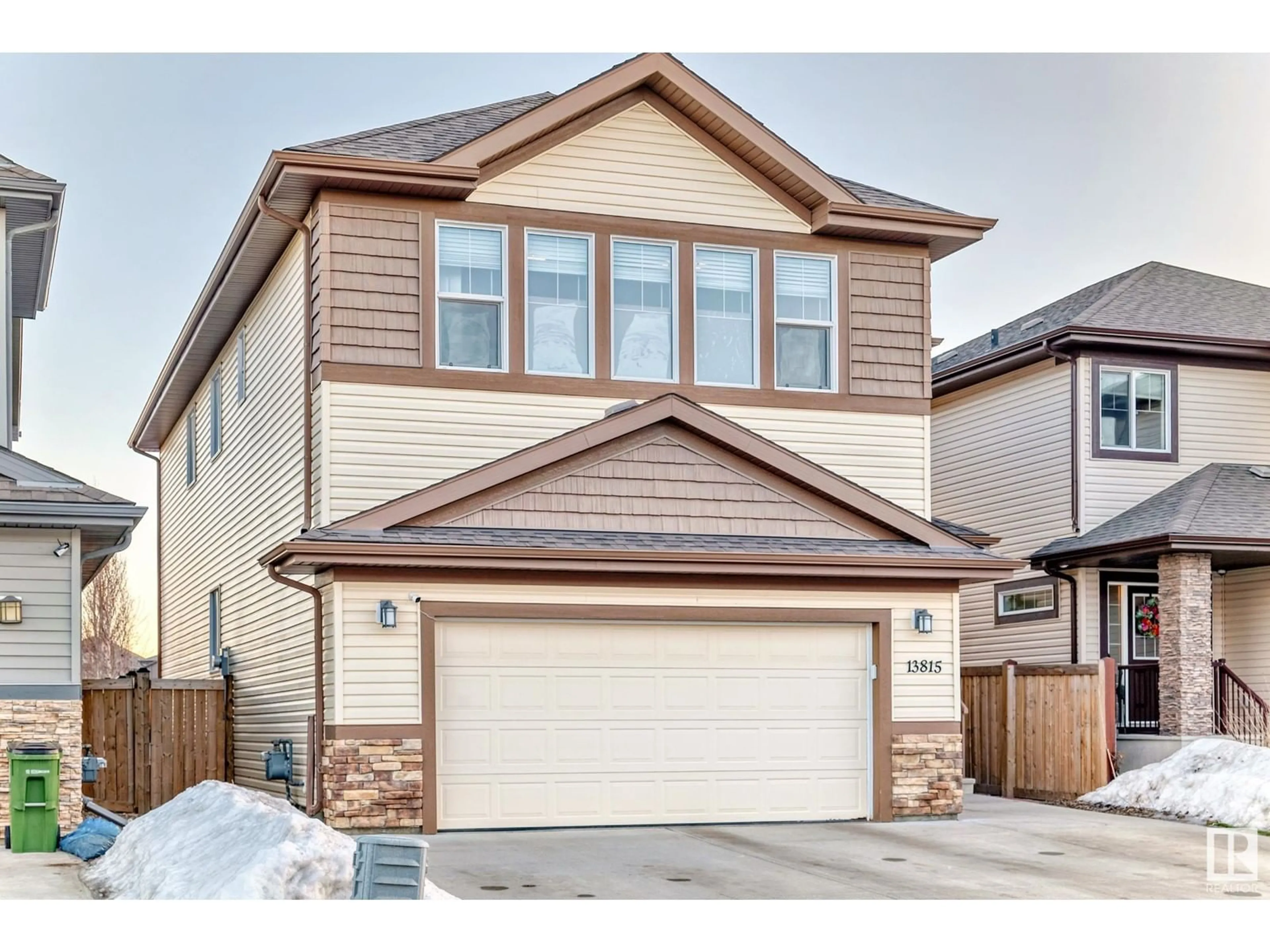 Home with vinyl exterior material, street for NW - 13815 142 AV, Edmonton Alberta T6V0L6