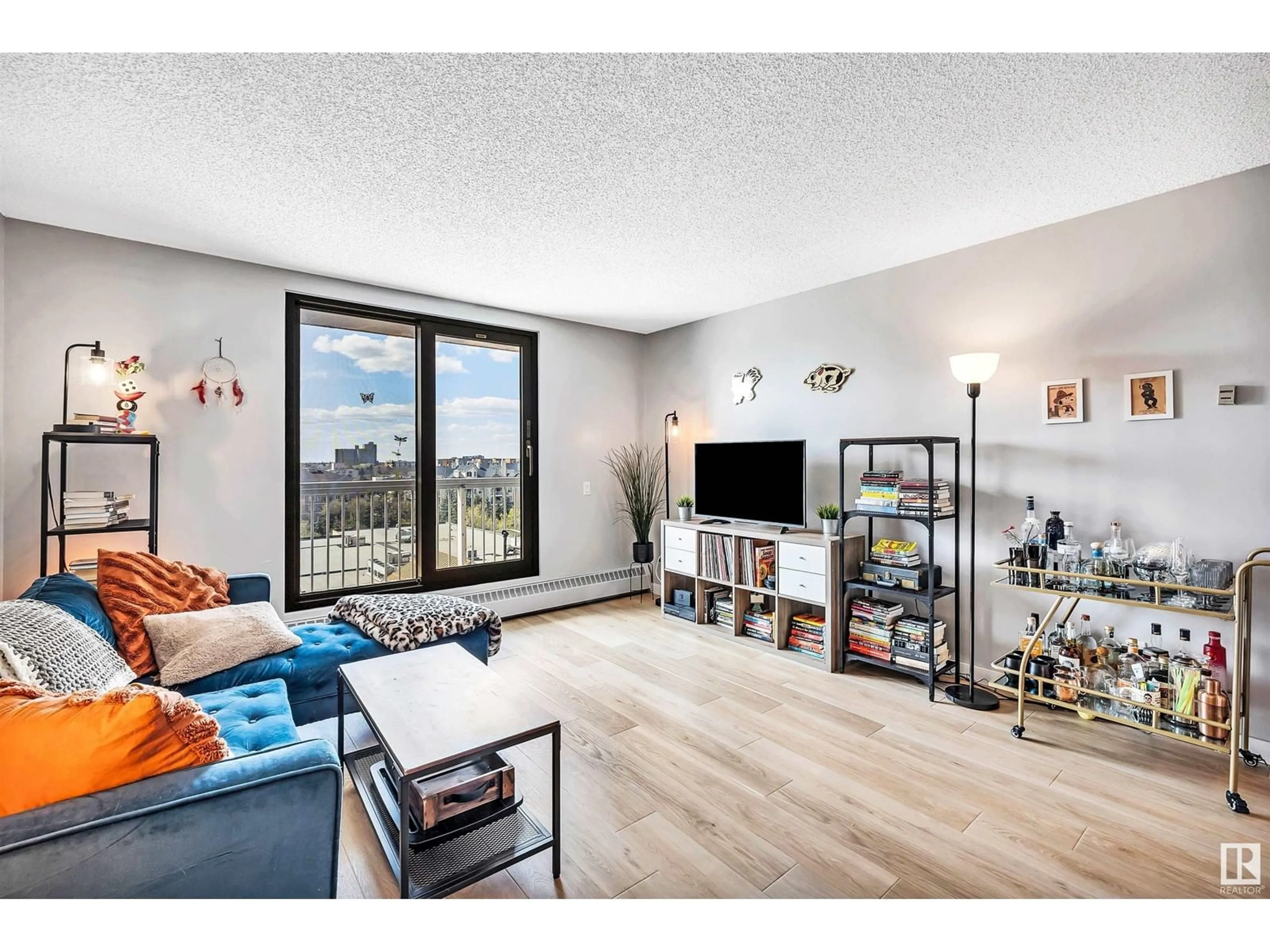 Living room with furniture, unknown for 705 - 10175 109 ST, Edmonton Alberta T5J3P2