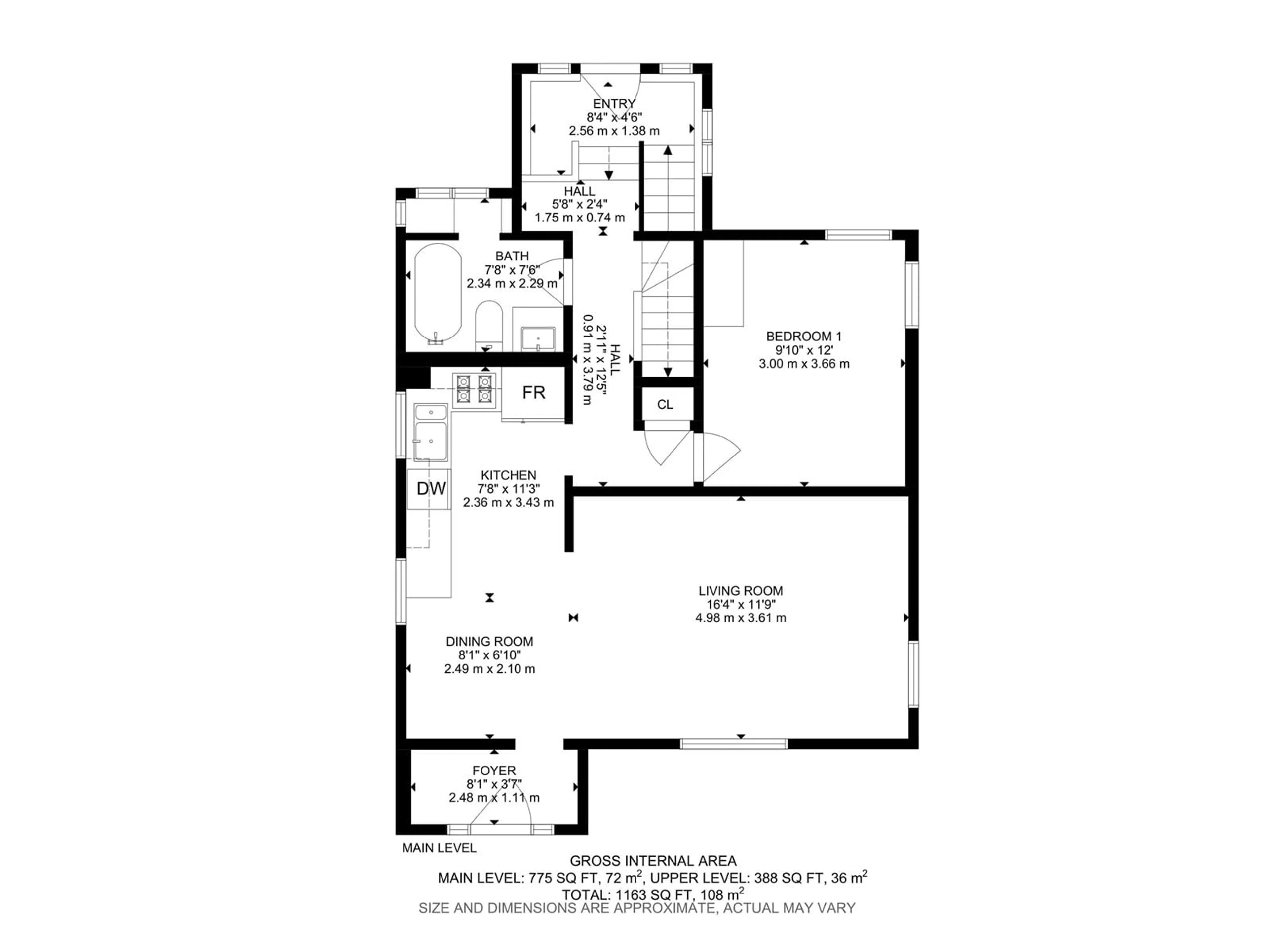 Floor plan for 11512 86 ST, Edmonton Alberta T5B3J5