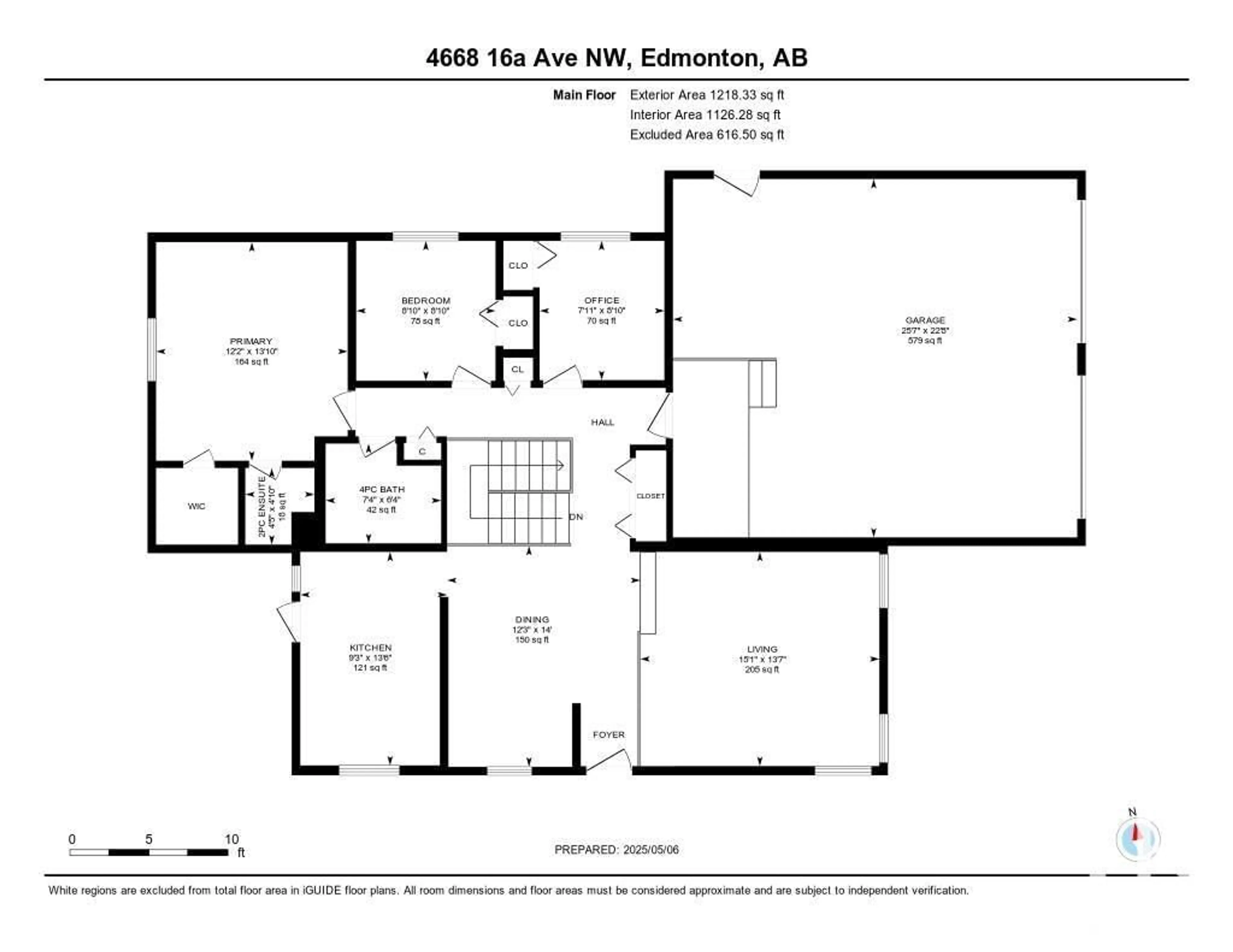 Floor plan for 4668 16A AV, Edmonton Alberta T6L2S2