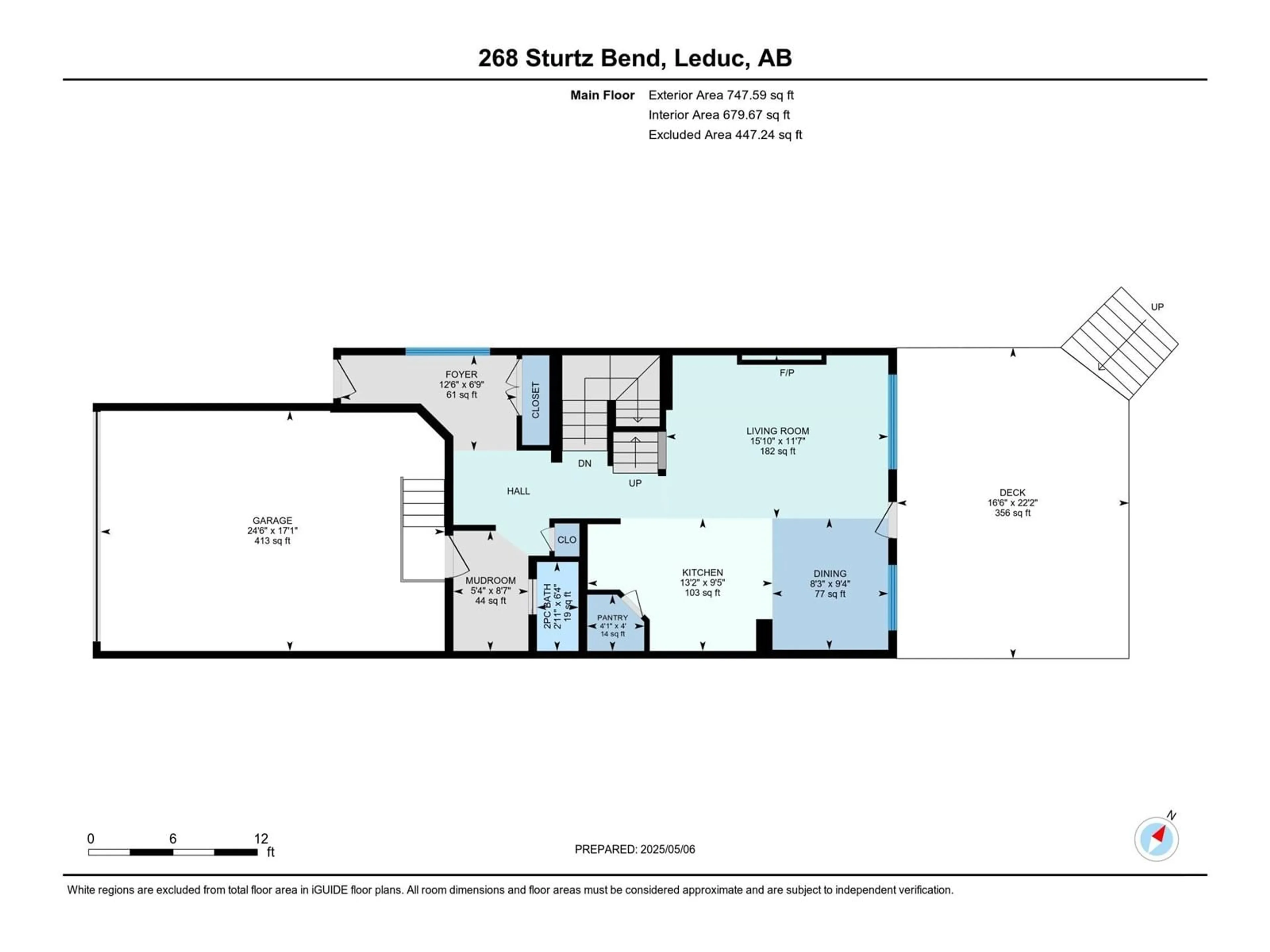Floor plan for 268 STURTZ BN, Leduc Alberta T9E0X4