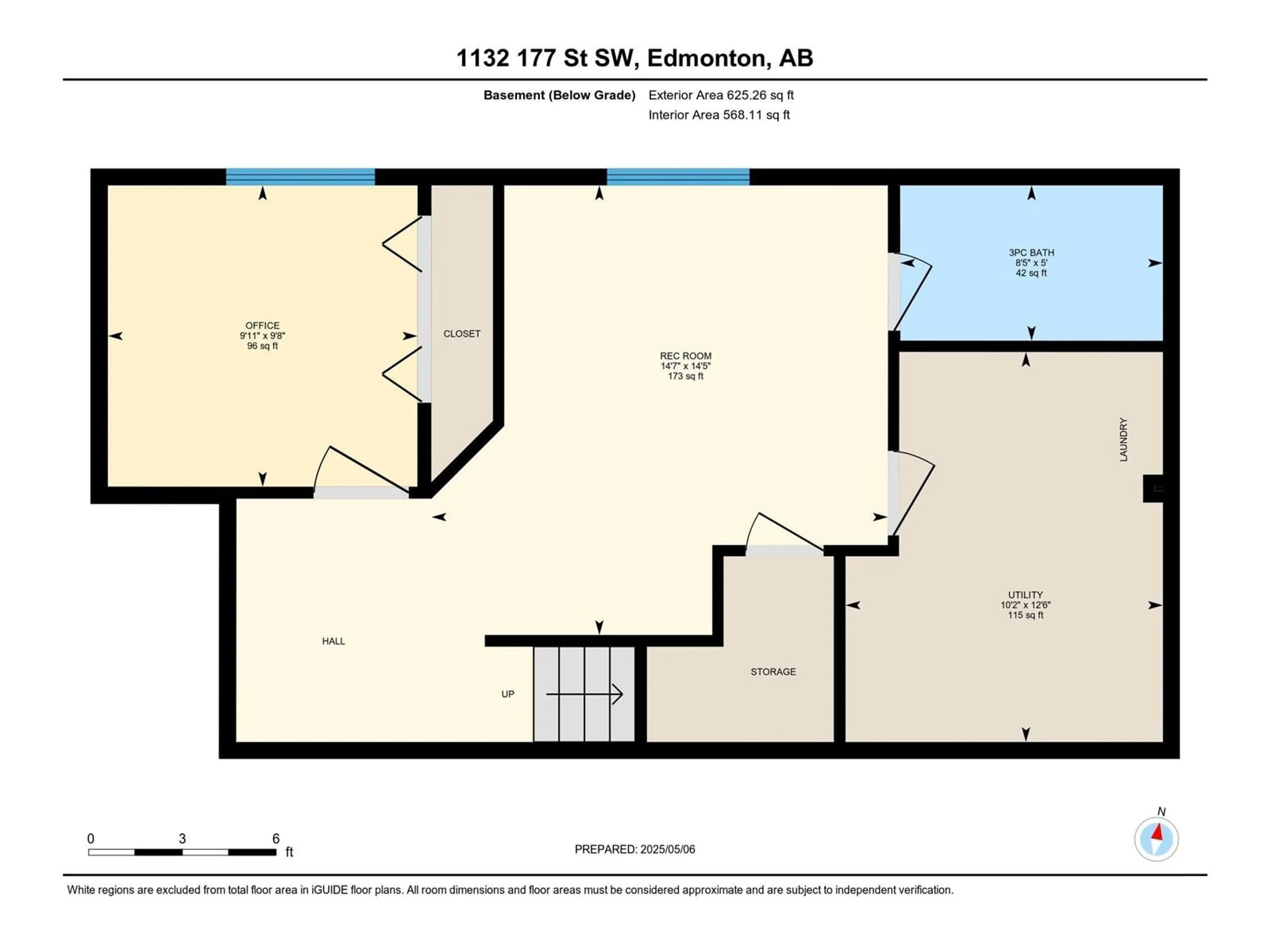 Floor plan for SW - 1132 177 ST, Edmonton Alberta T6W1Z9
