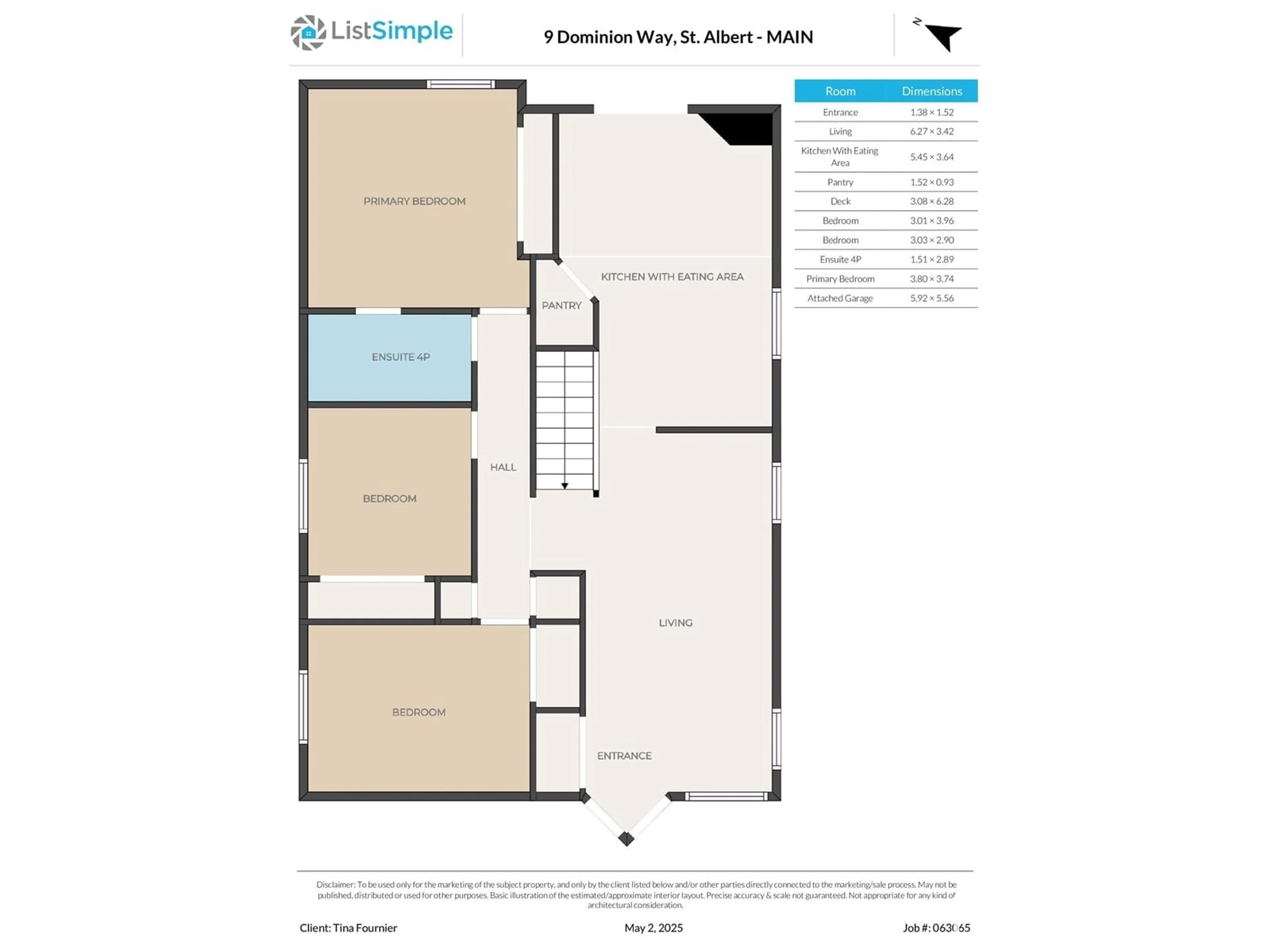 Floor plan for 9 DOMINION WY, St. Albert Alberta T8N6L3
