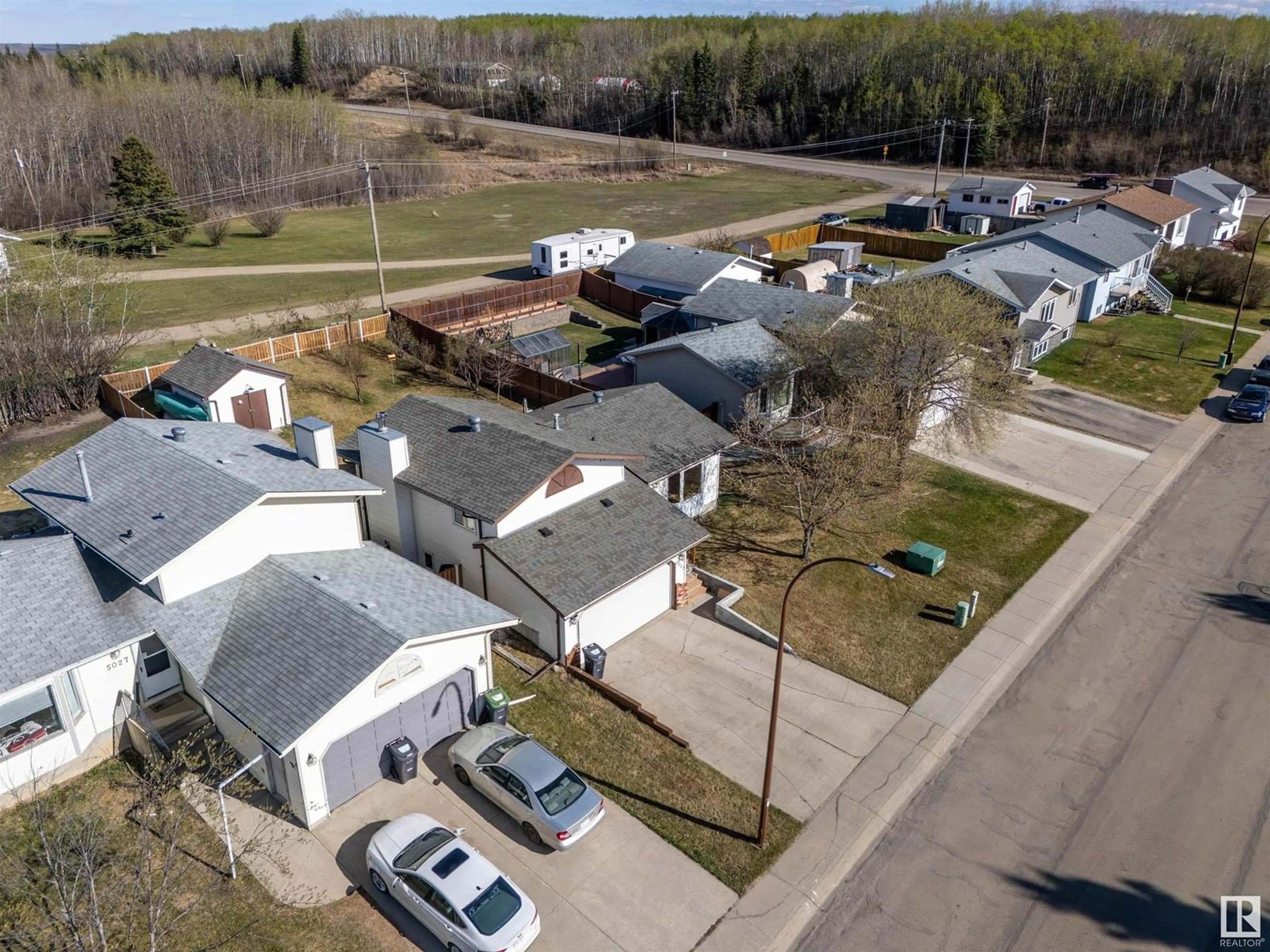 A pic from outside/outdoor area/front of a property/back of a property/a pic from drone, street for 5023 38 ST, Cold Lake Alberta T9M2B2