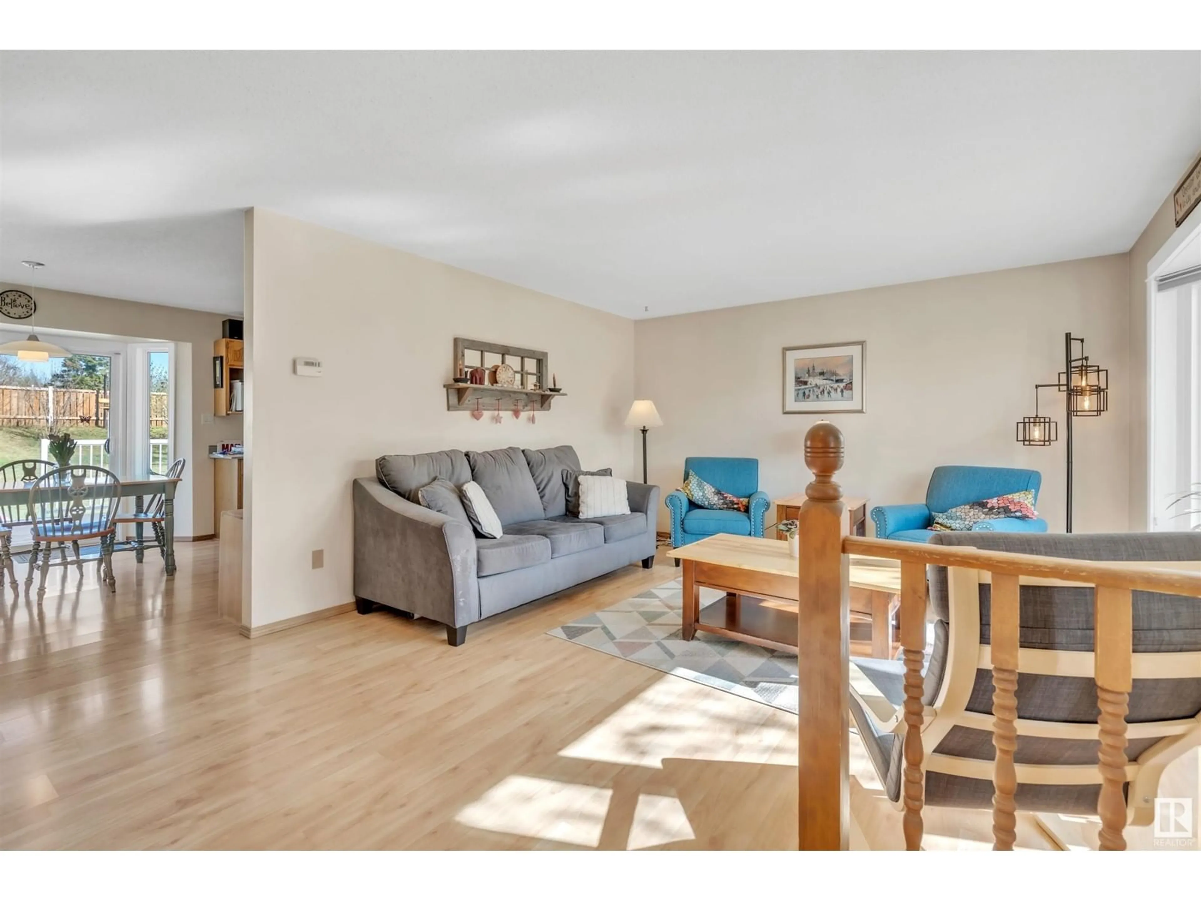 Living room with furniture, wood/laminate floor for 5023 38 ST, Cold Lake Alberta T9M2B2