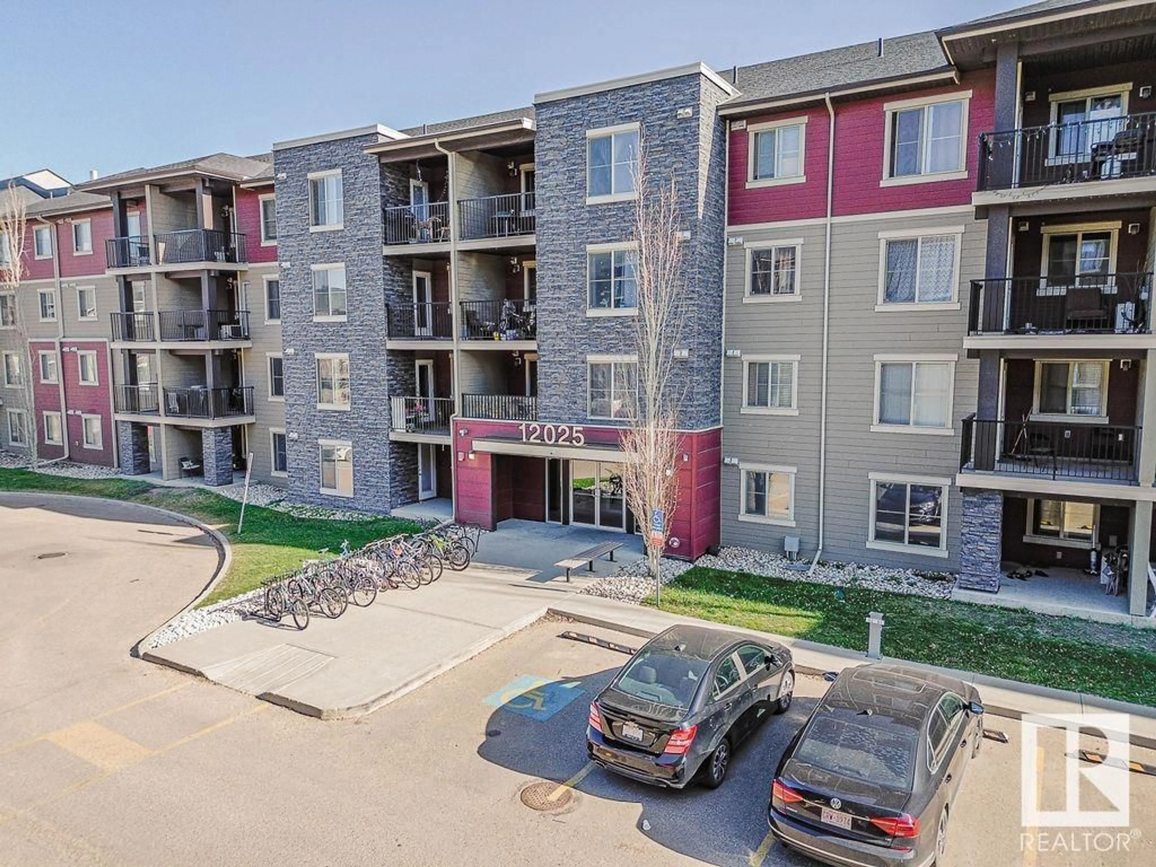 A pic from outside/outdoor area/front of a property/back of a property/a pic from drone, building for 420 - 12025 22 AV, Edmonton Alberta T6W2Y1