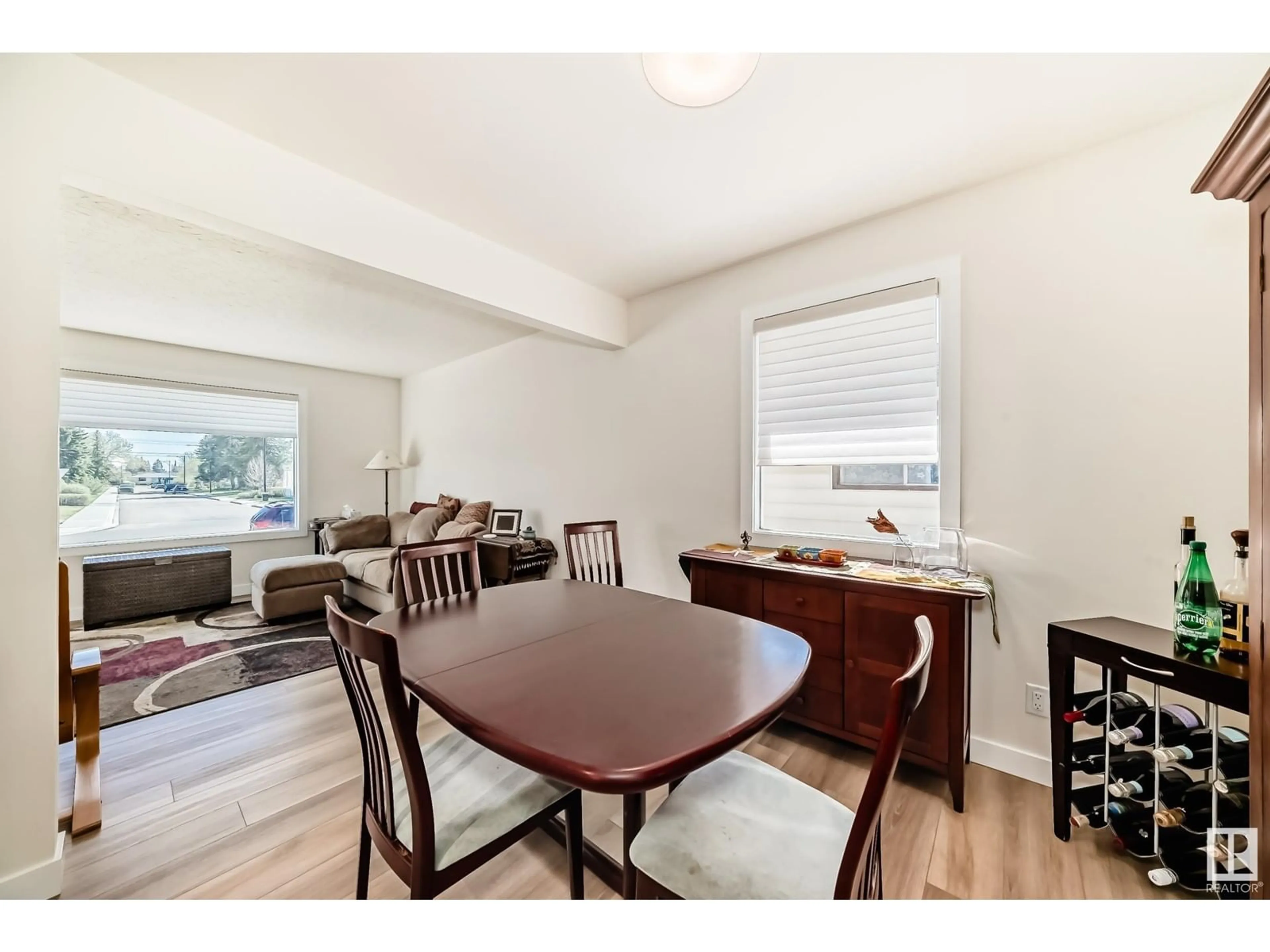 Dining room, wood/laminate floor for 11632 48 AV, Edmonton Alberta T6H0E6