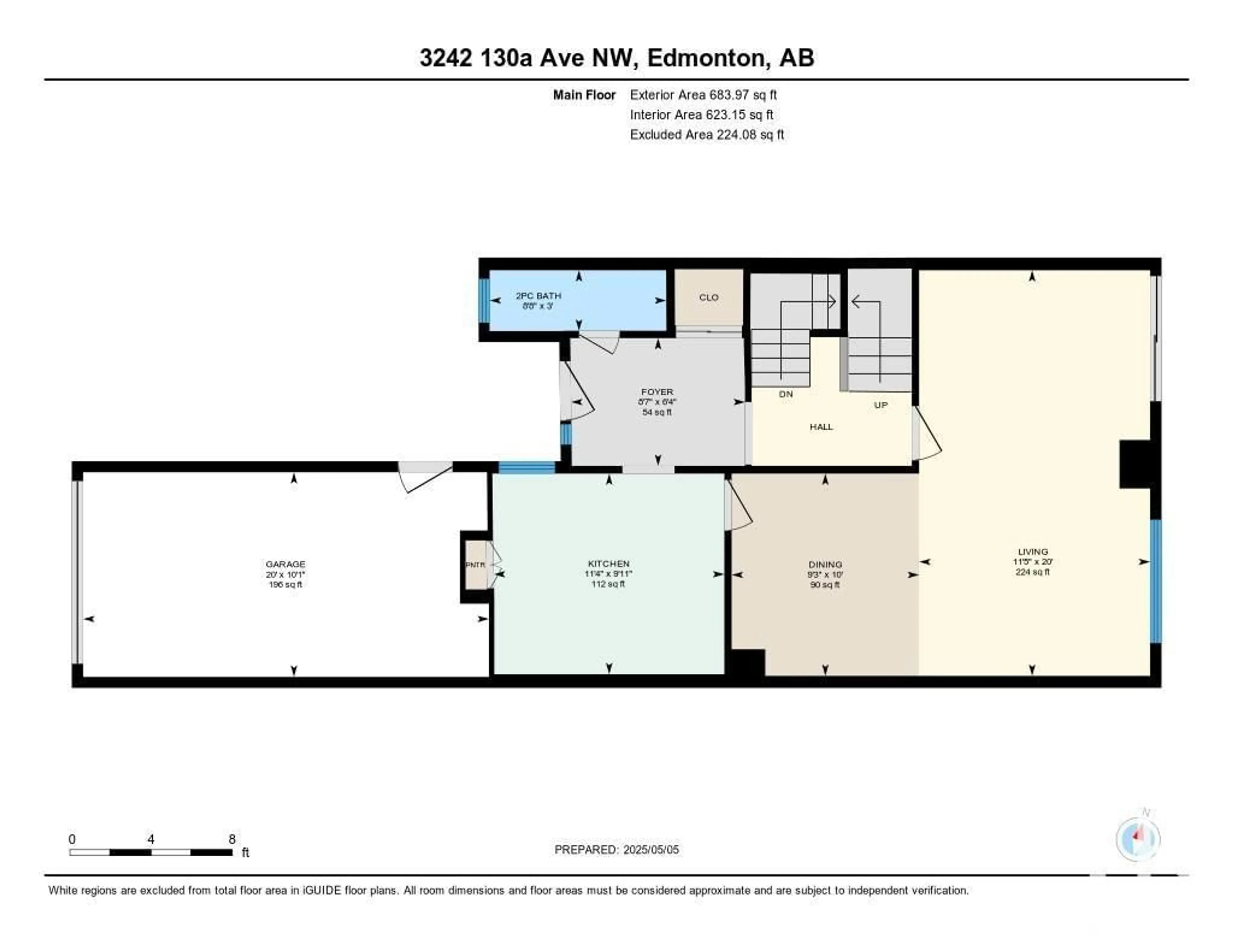 Floor plan for 3242 130A AV, Edmonton Alberta T5A3K3