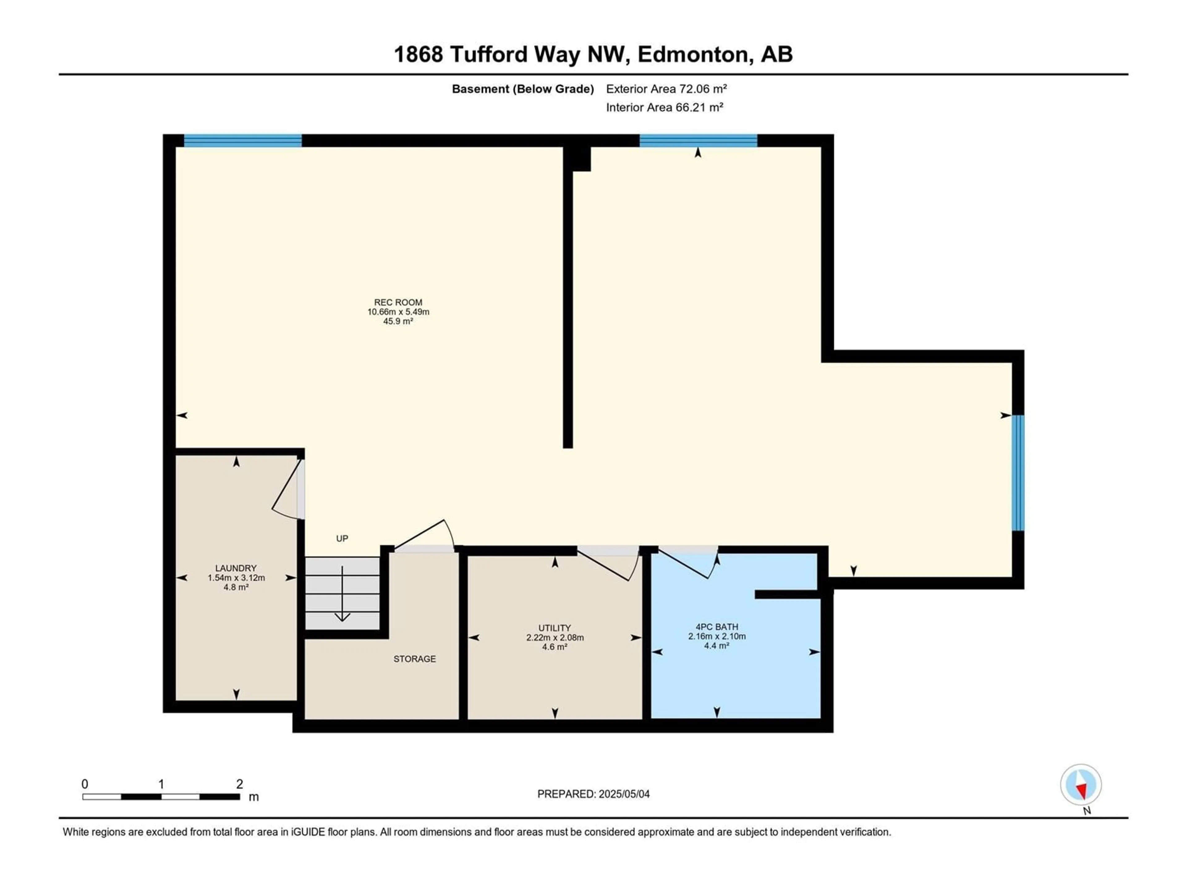 Floor plan for 1868 TUFFORD WY, Edmonton Alberta T6R2W4