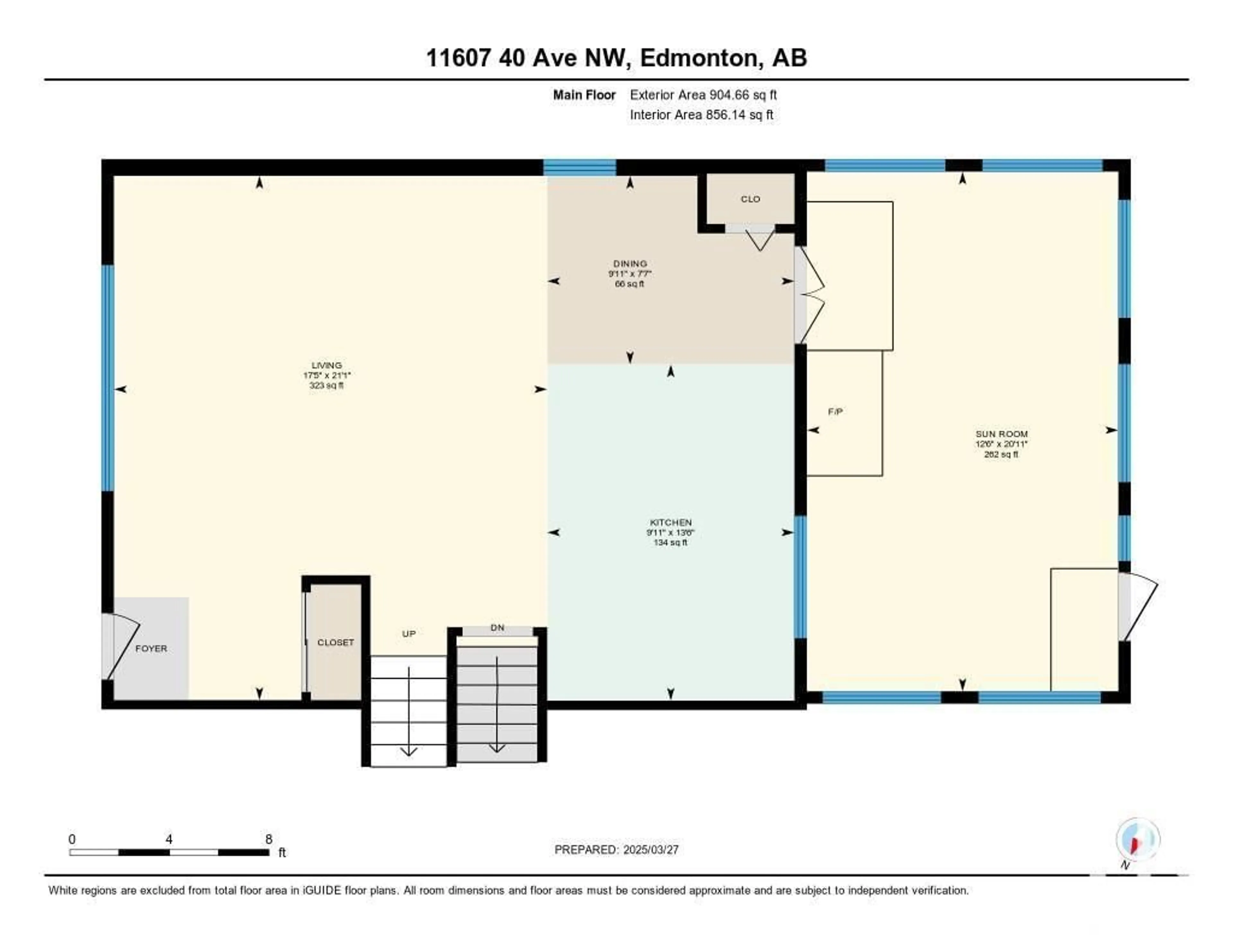 Floor plan for 11607 40 AV, Edmonton Alberta T6J0R7