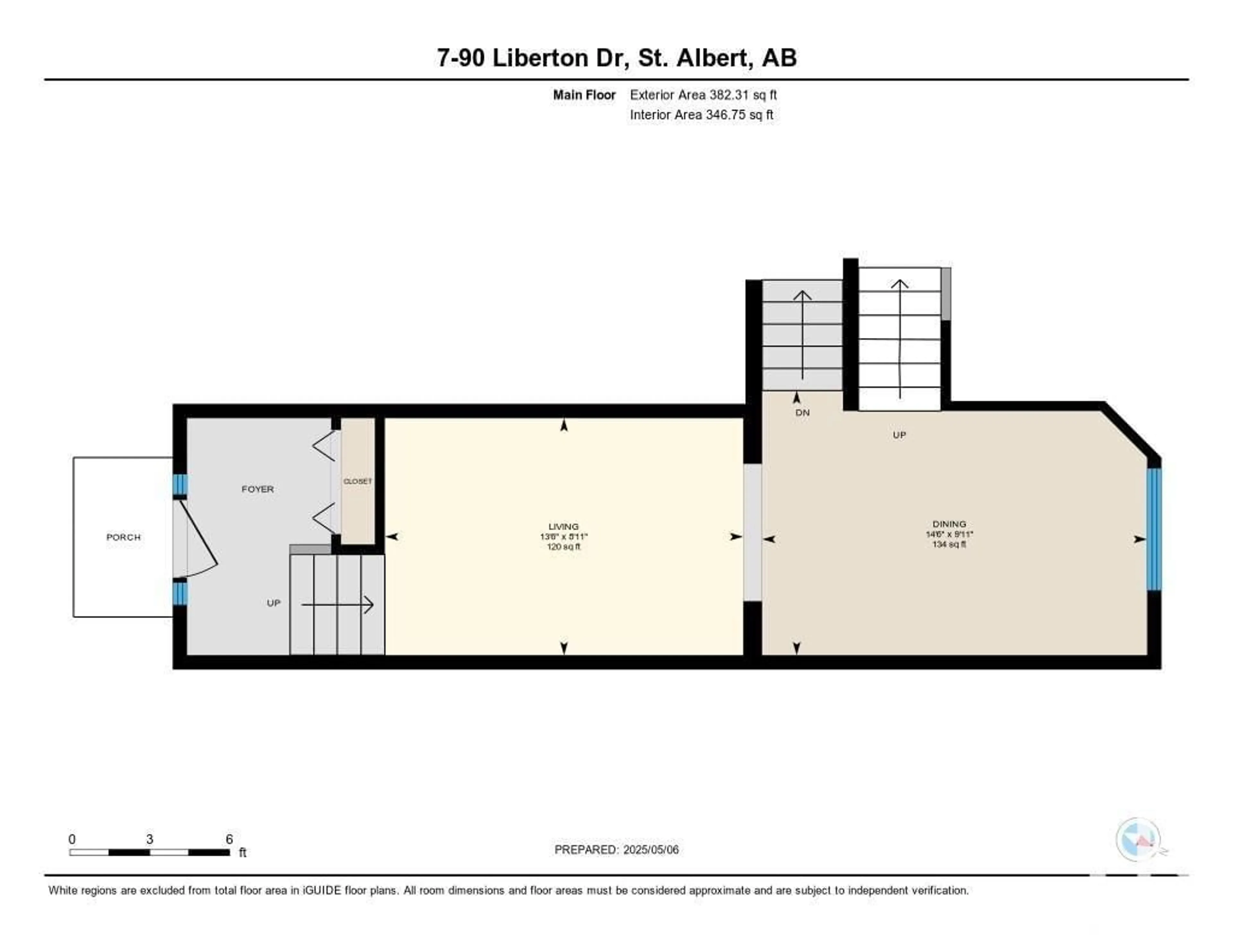 Floor plan for #7 - 90 LIBERTON DR, St. Albert Alberta T8N5Z6