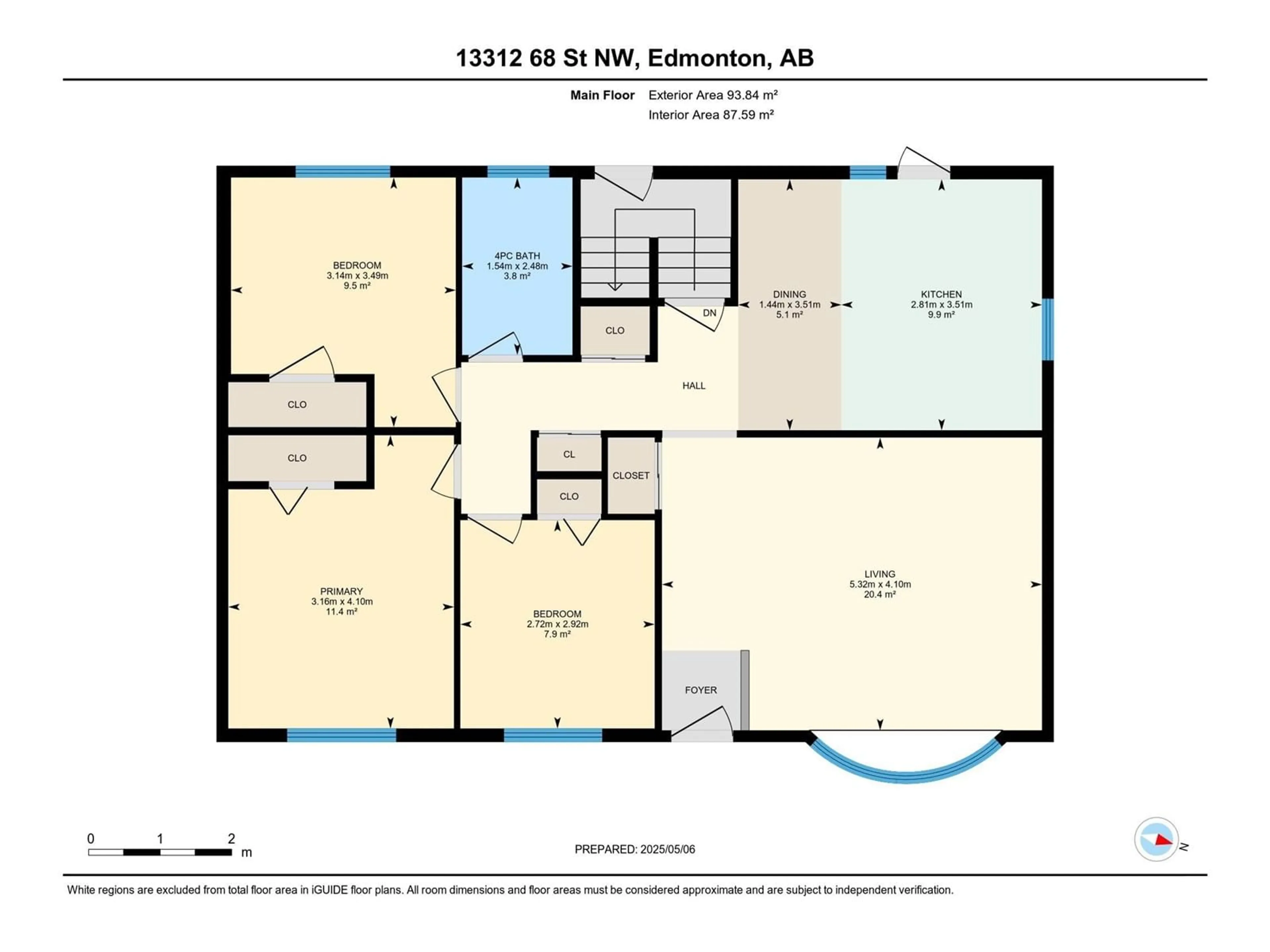 Floor plan for 13312 68 ST, Edmonton Alberta T5C0G3
