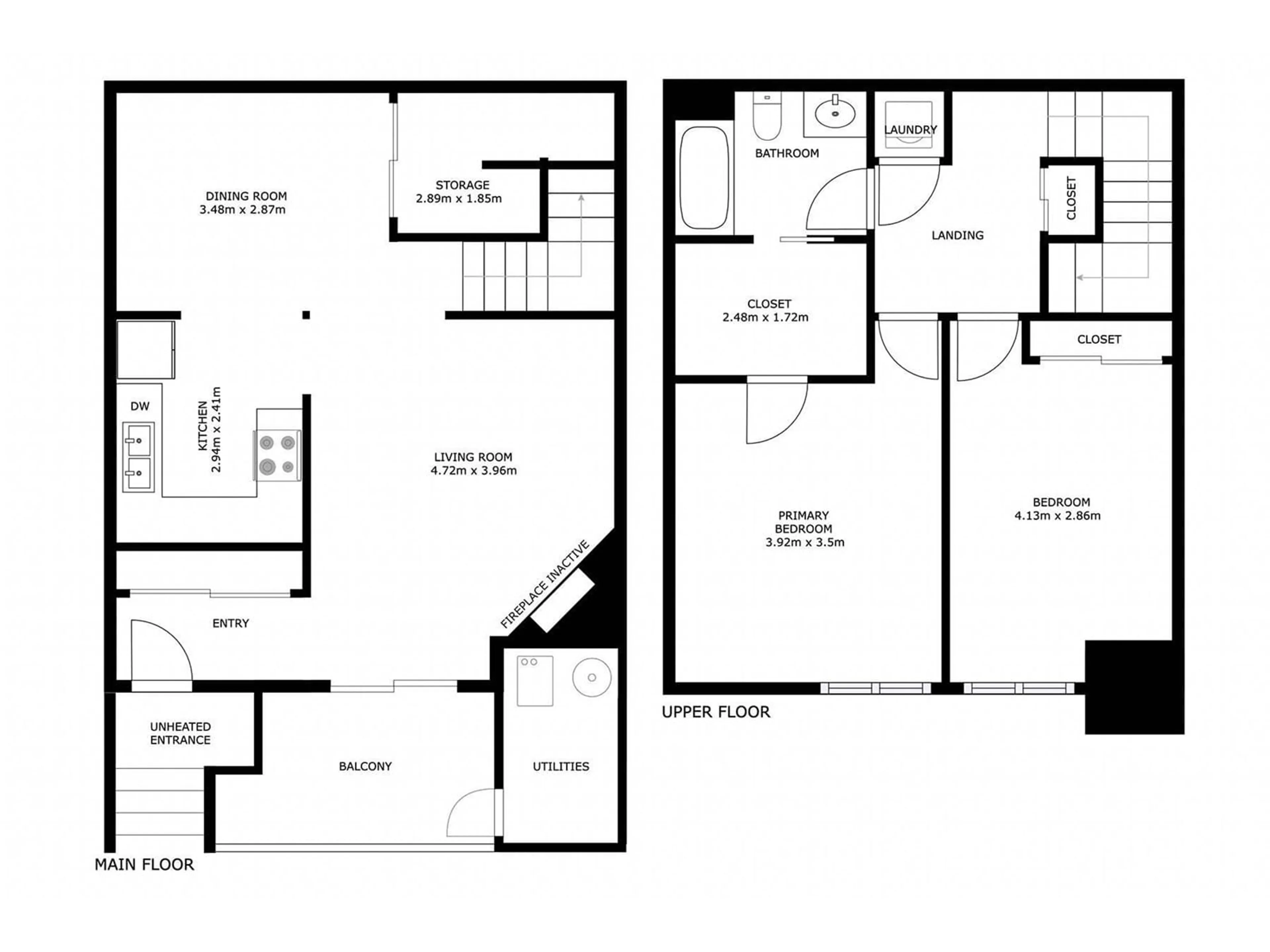 Floor plan for #107 - 10404 24 AV, Edmonton Alberta T6J4J7