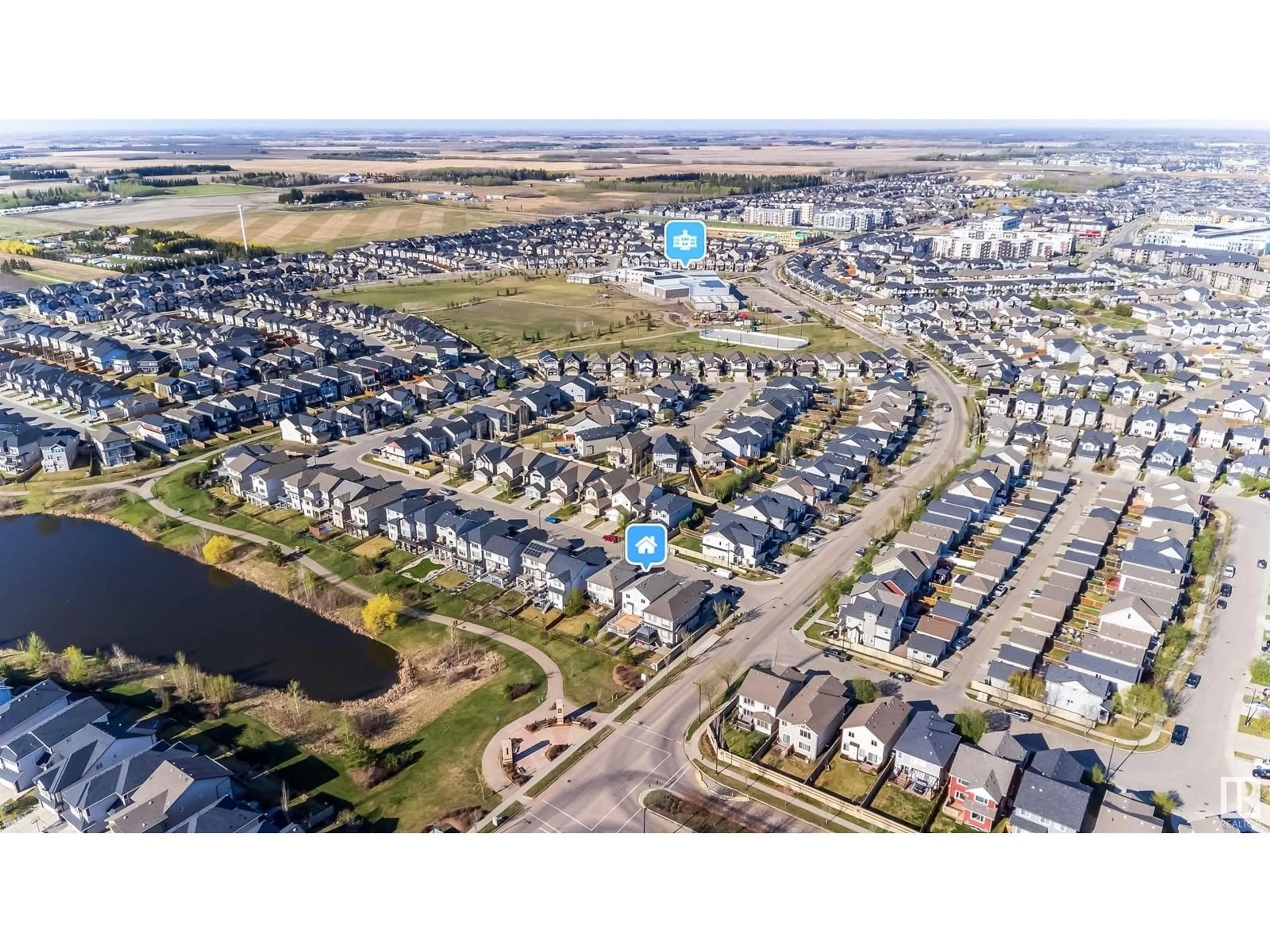 A pic from outside/outdoor area/front of a property/back of a property/a pic from drone, street for SW - 3805 AGAR GR, Edmonton Alberta T6W0W8