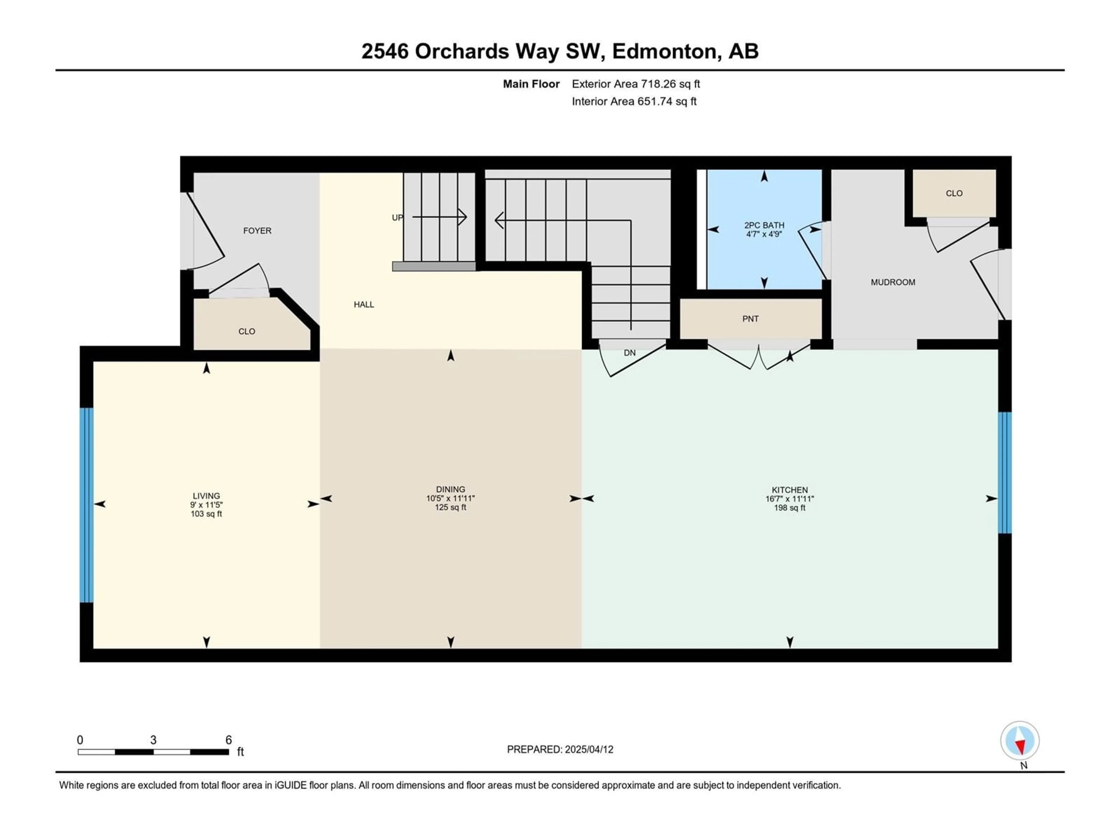 Floor plan for 2546 ORCHARDS WY, Edmonton Alberta T6X2E1