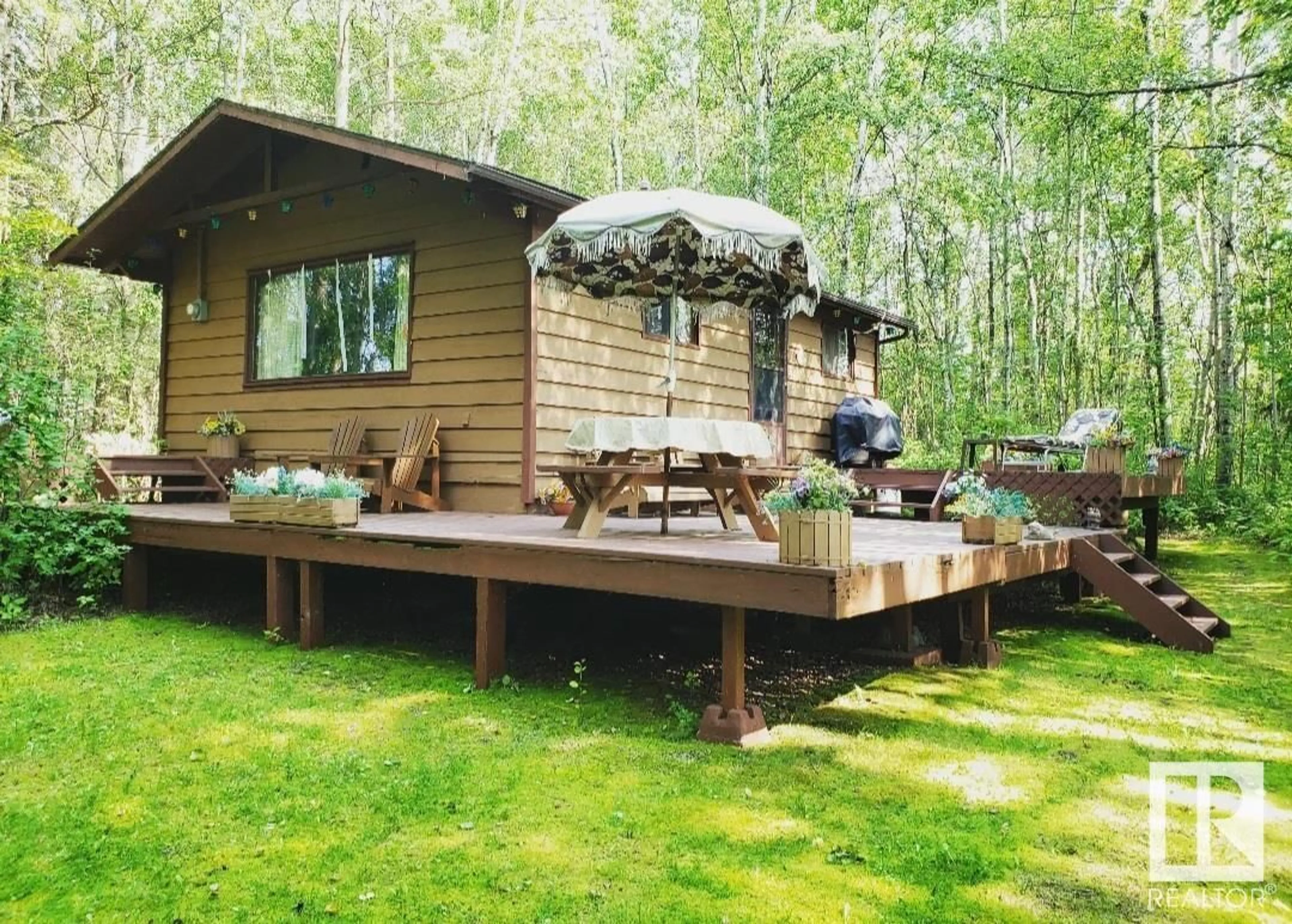 Patio, forest/trees view for 1312 & 1314 OLDTIMERS DR, Rural Athabasca County Alberta T0A0M0
