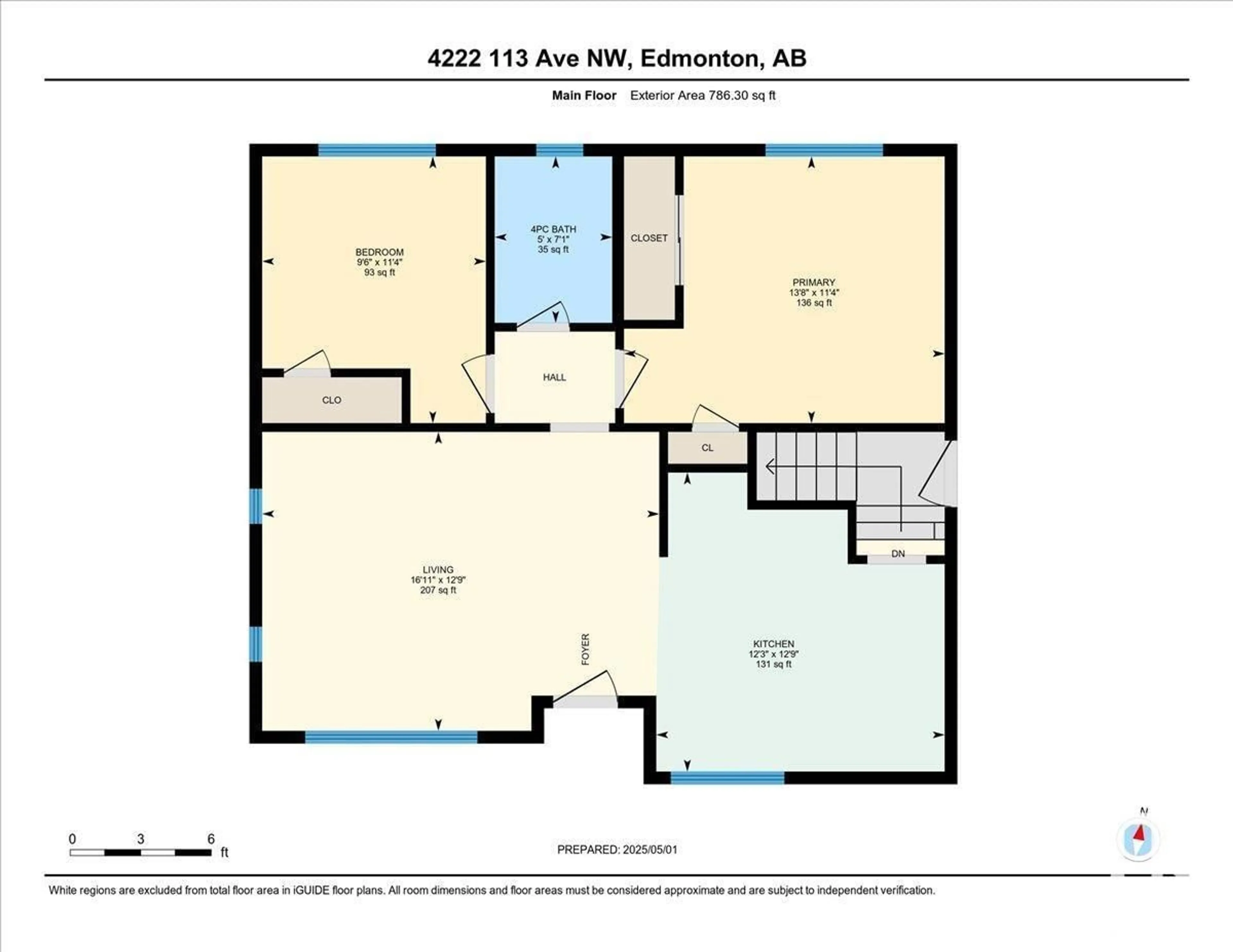 Floor plan for 4222 113 AV, Edmonton Alberta T5W0R5