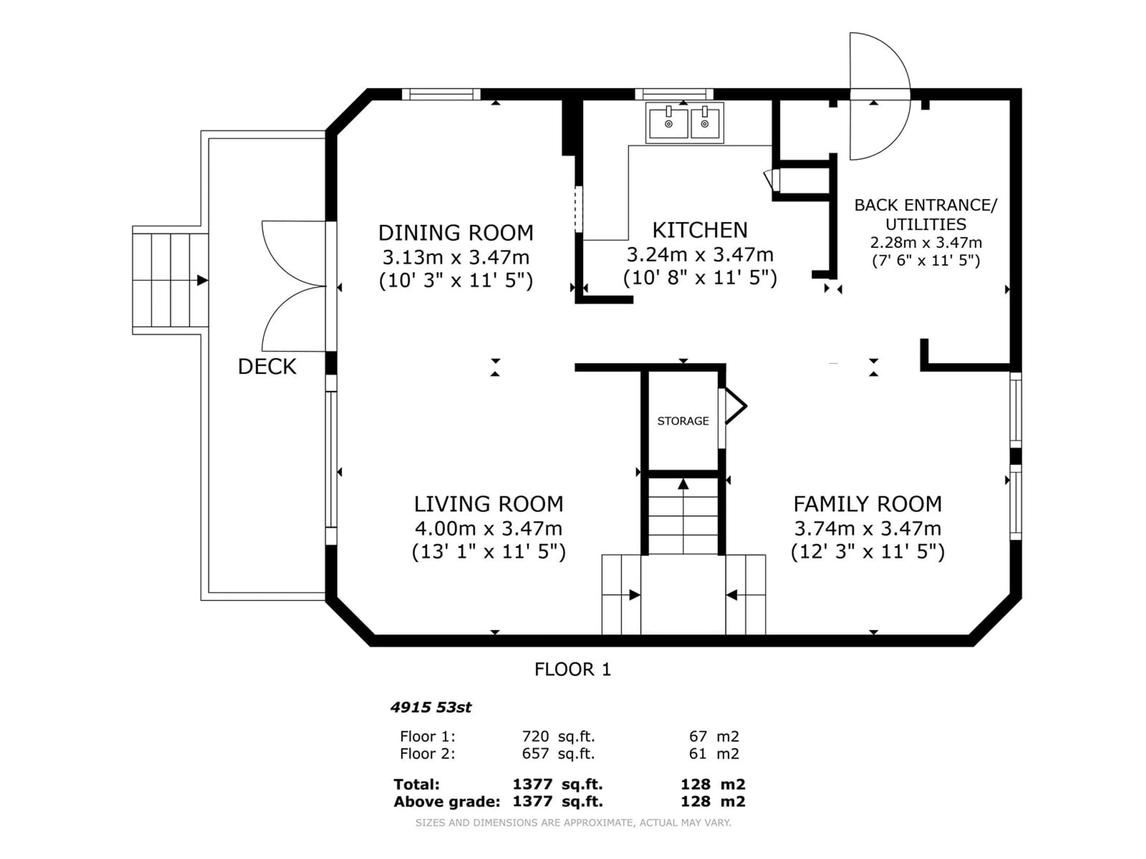 Floor plan for 4915 53 ST, Entwistle Alberta T0E0S0