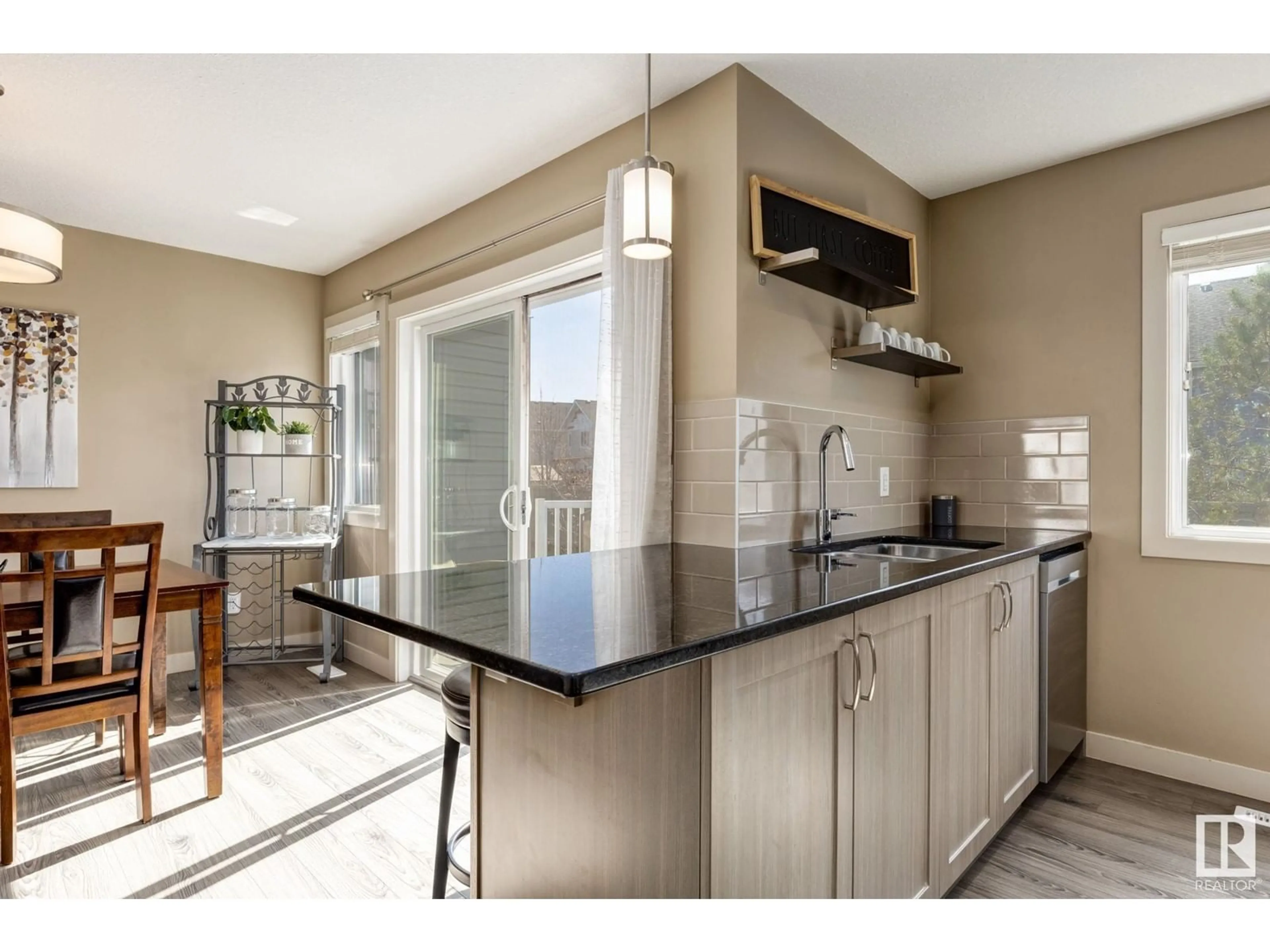 Open concept kitchen, ceramic/tile floor for #57 - 1391 STARLING DR, Edmonton Alberta T5S0L3