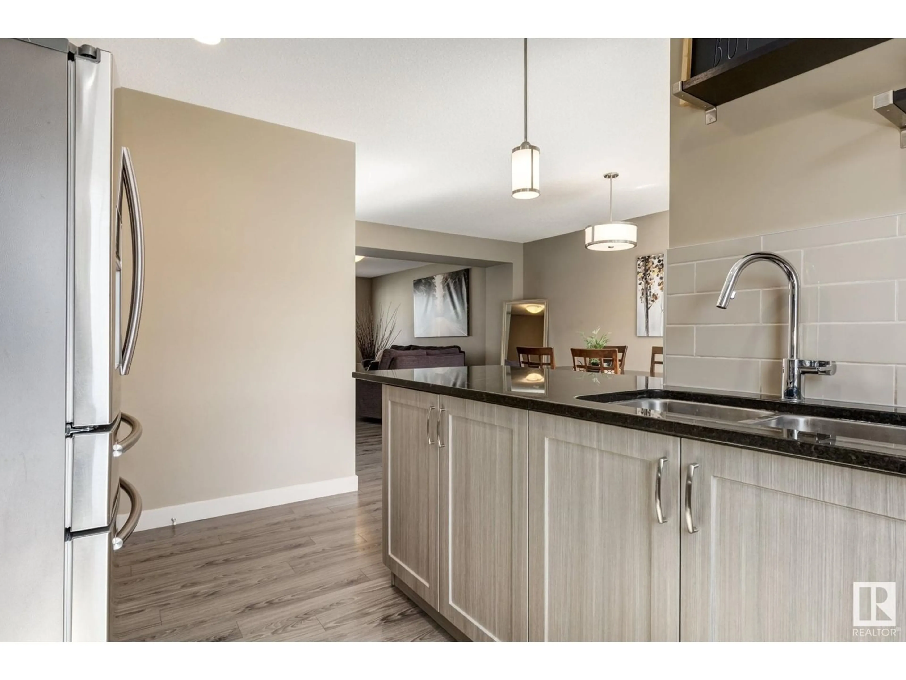 Open concept kitchen, ceramic/tile floor for #57 - 1391 STARLING DR, Edmonton Alberta T5S0L3