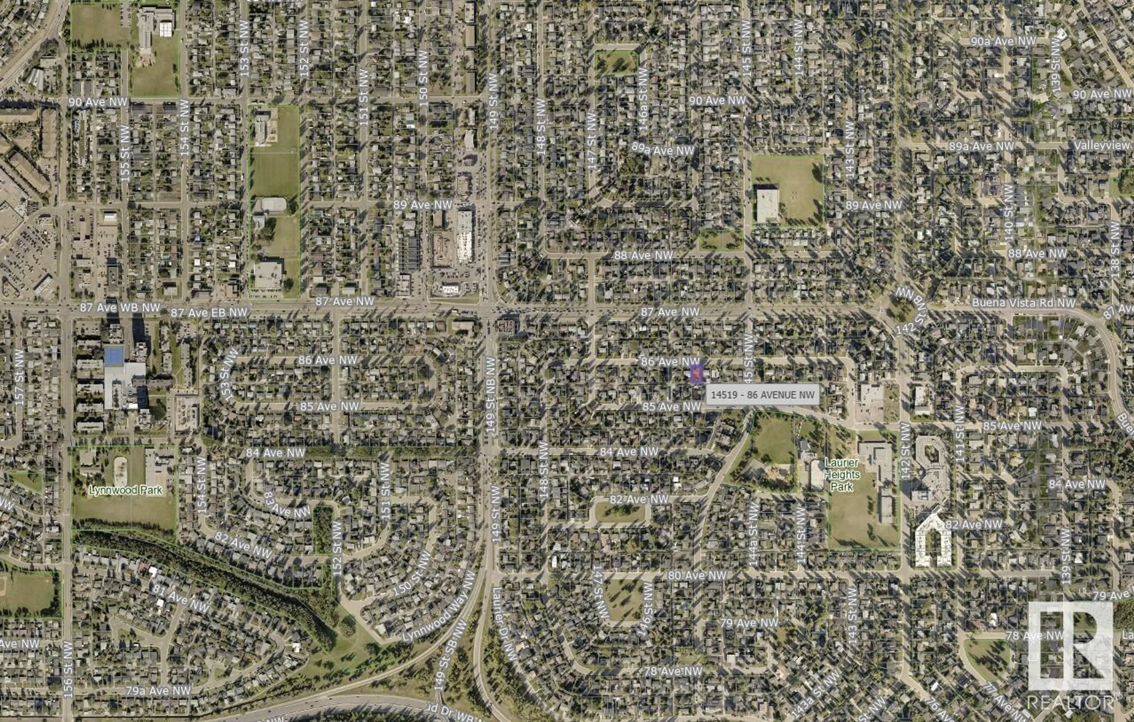 Picture of a map for NW - 14519 86 AV, Edmonton Alberta T5R4B5
