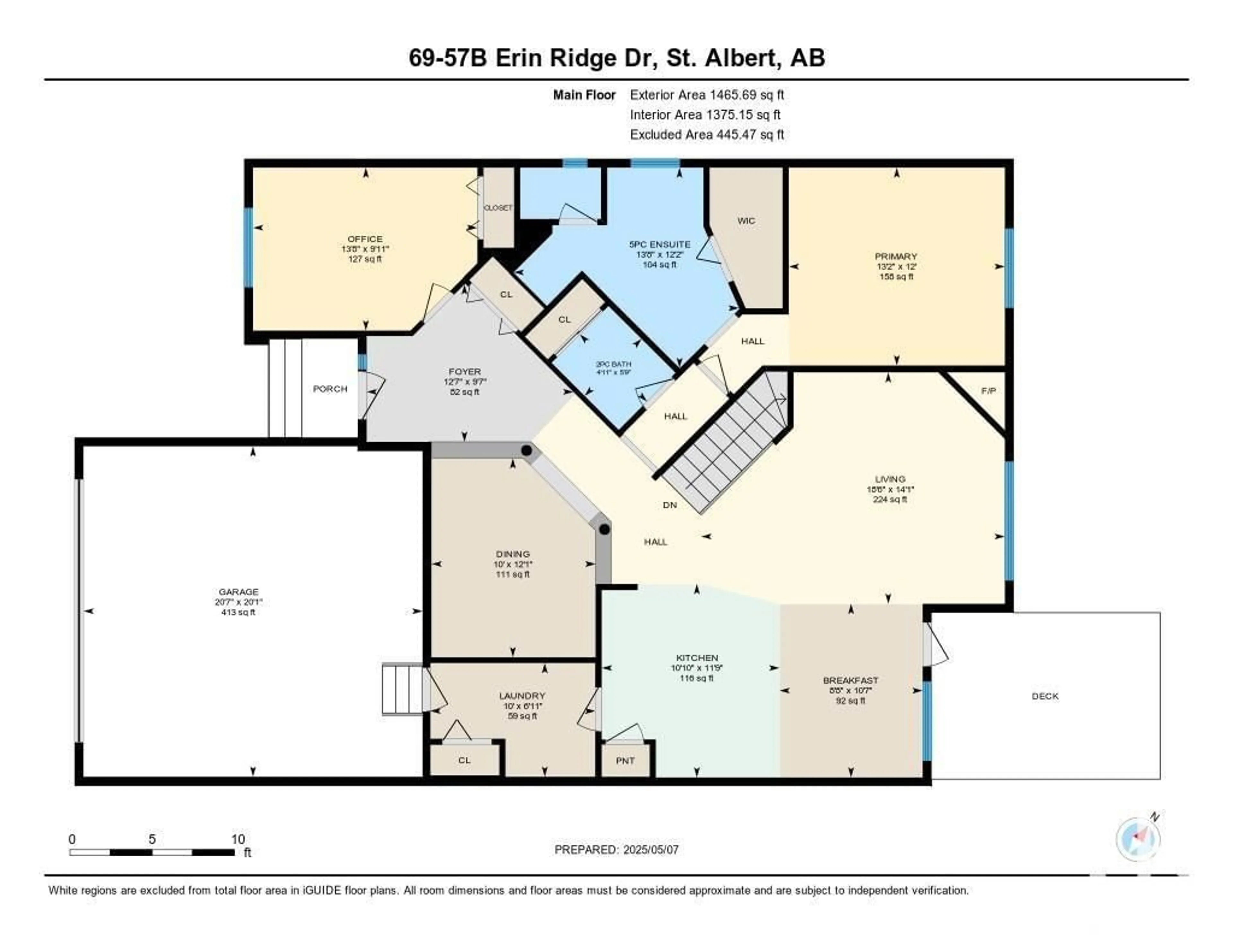 Floor plan for 57B - 69 ERIN RIDGE DR, St. Albert Alberta T8N6G1
