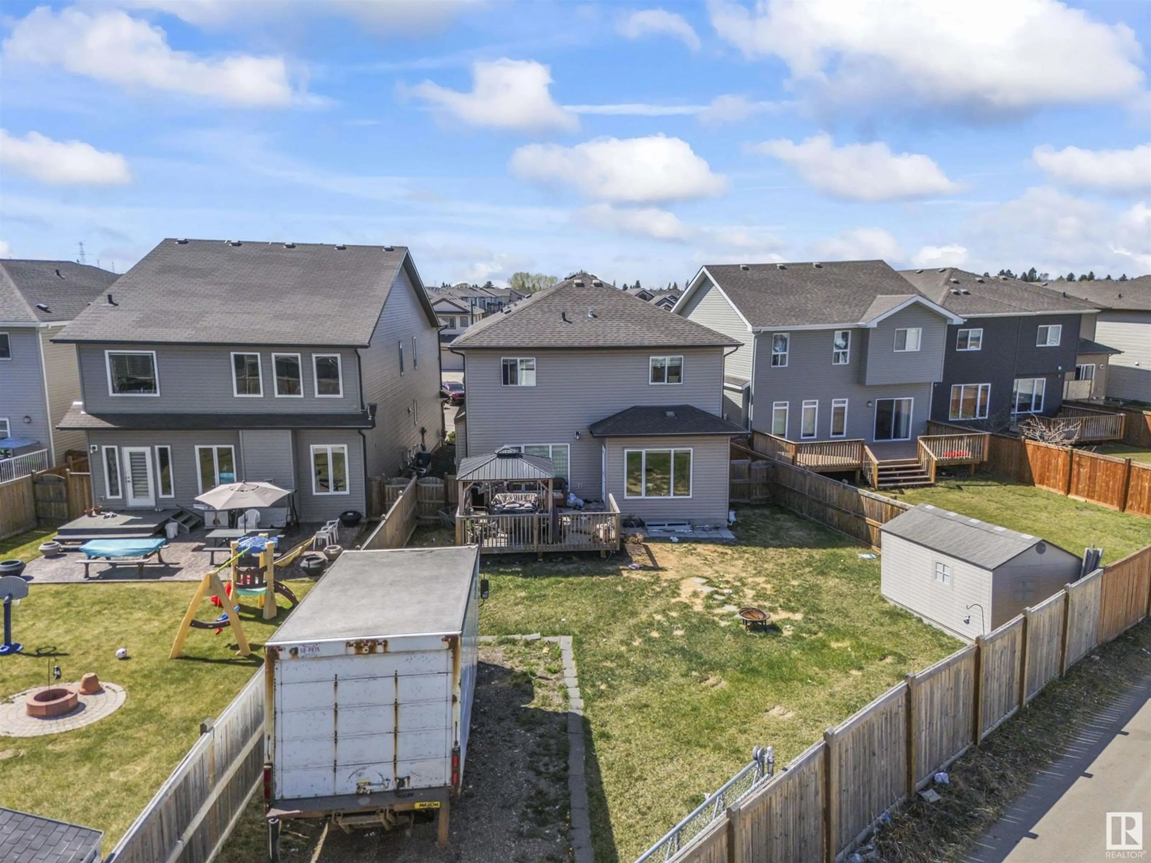 A pic from outside/outdoor area/front of a property/back of a property/a pic from drone, street for NW - 1329 32A ST, Edmonton Alberta T6T0Z2