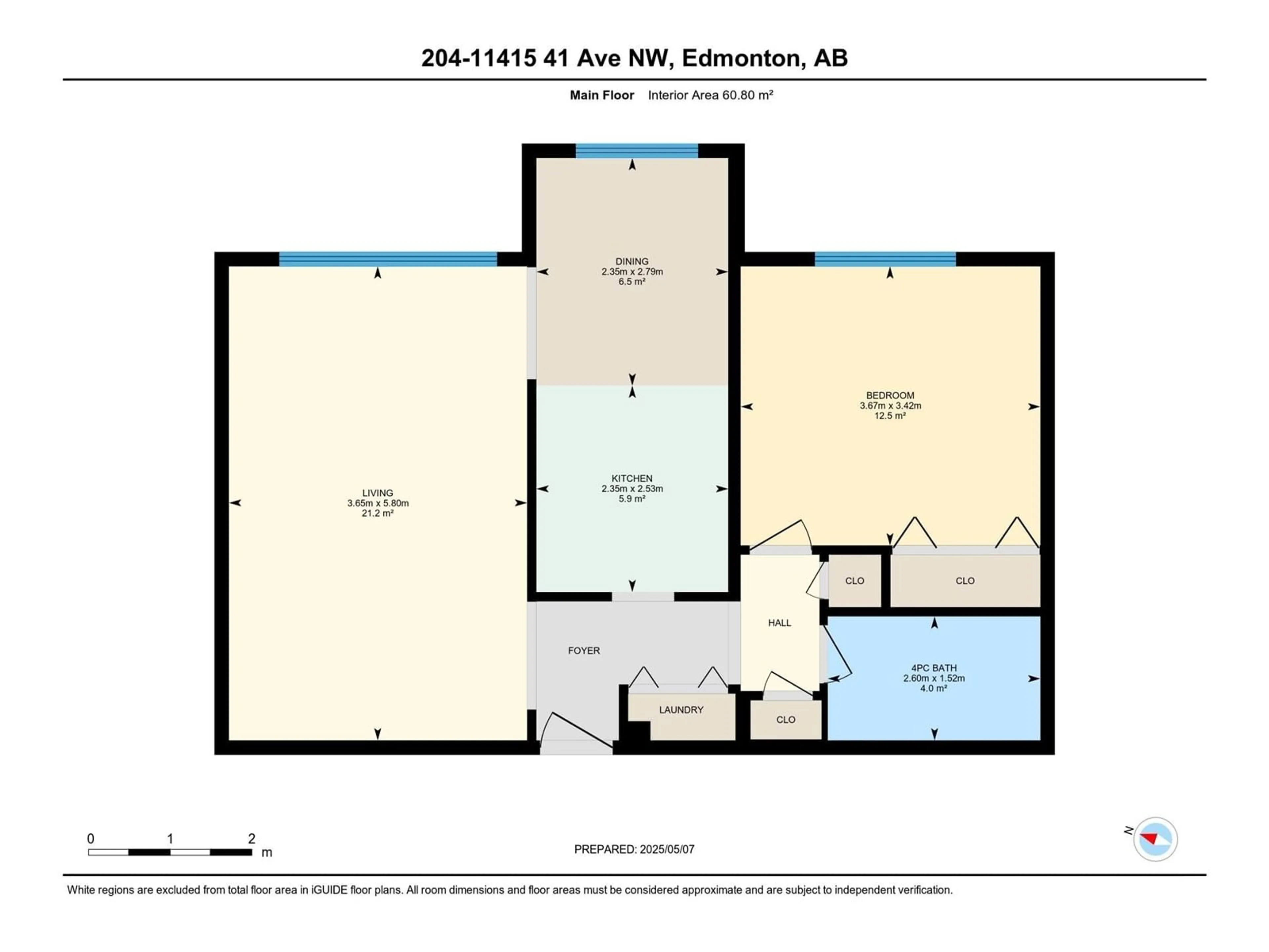 Floor plan for #204 - 11415 41 AV, Edmonton Alberta T6J0T9