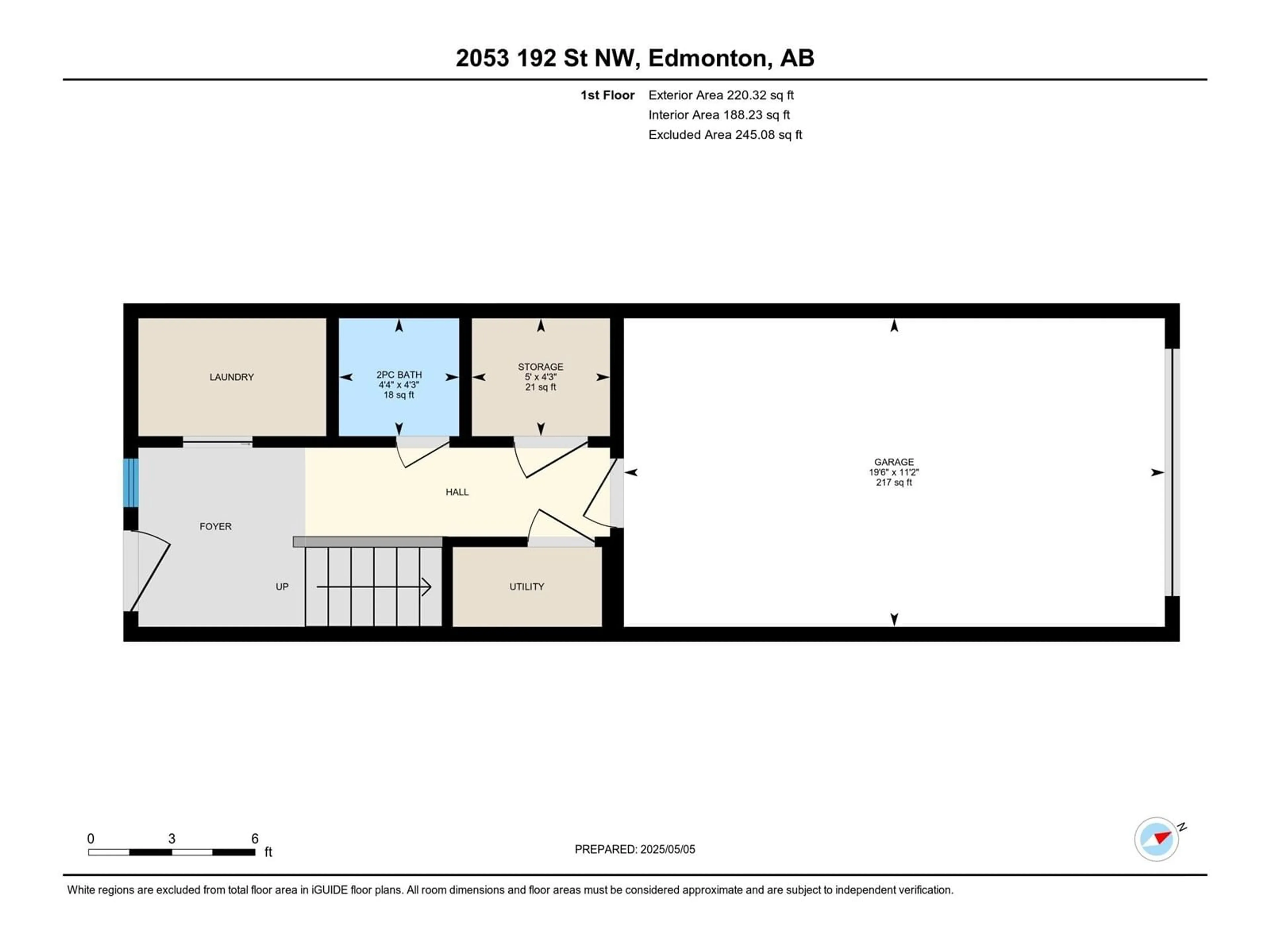 Floor plan for NW - 2053 192 ST, Edmonton Alberta T6N2G6