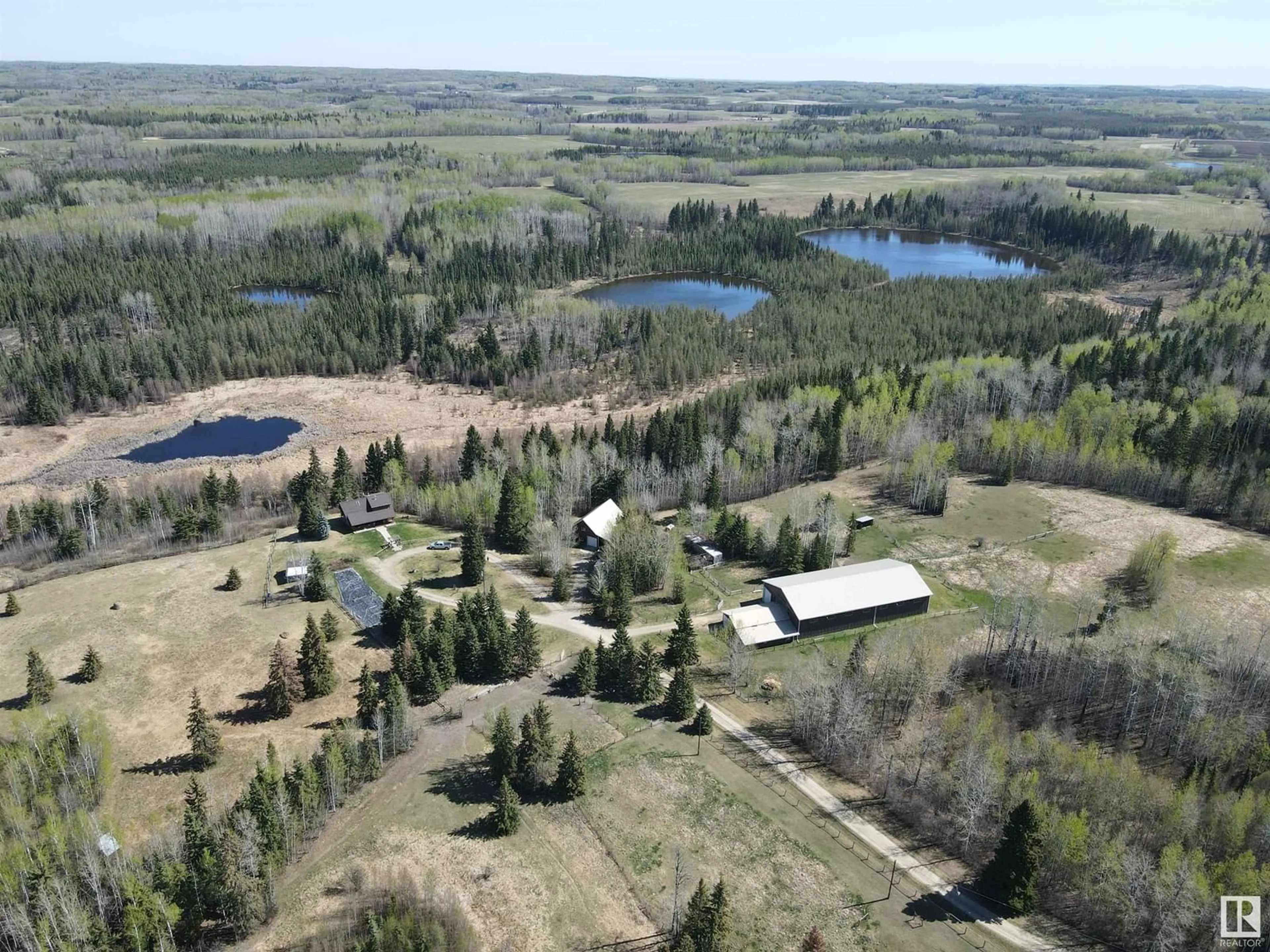 A pic from outside/outdoor area/front of a property/back of a property/a pic from drone, water/lake/river/ocean view for 48417 RANGE ROAD 51A, Rural Brazeau County Alberta T0C0W0