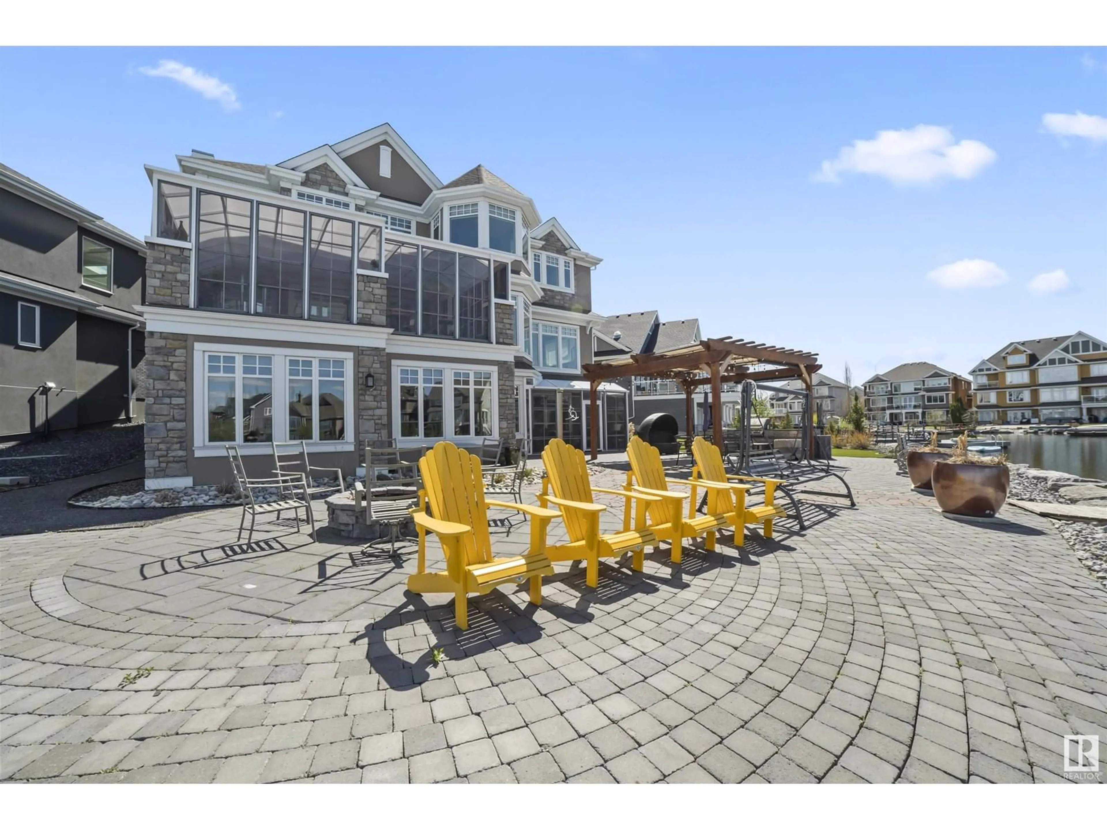 Patio, water/lake/river/ocean view for SW - 8948 20 AV, Edmonton Alberta T6X2C5