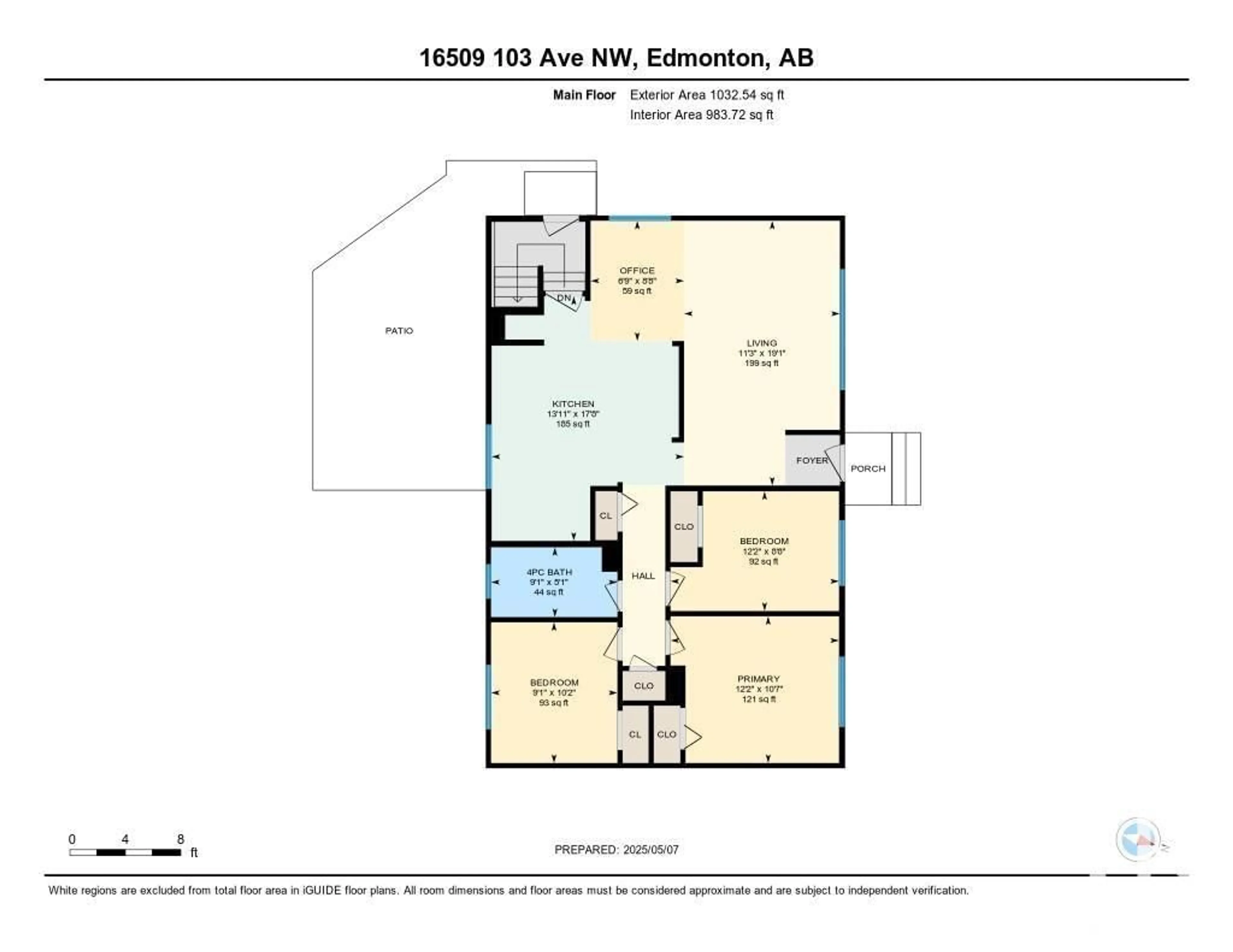 Floor plan for 16509 103 AV, Edmonton Alberta T5P0R1