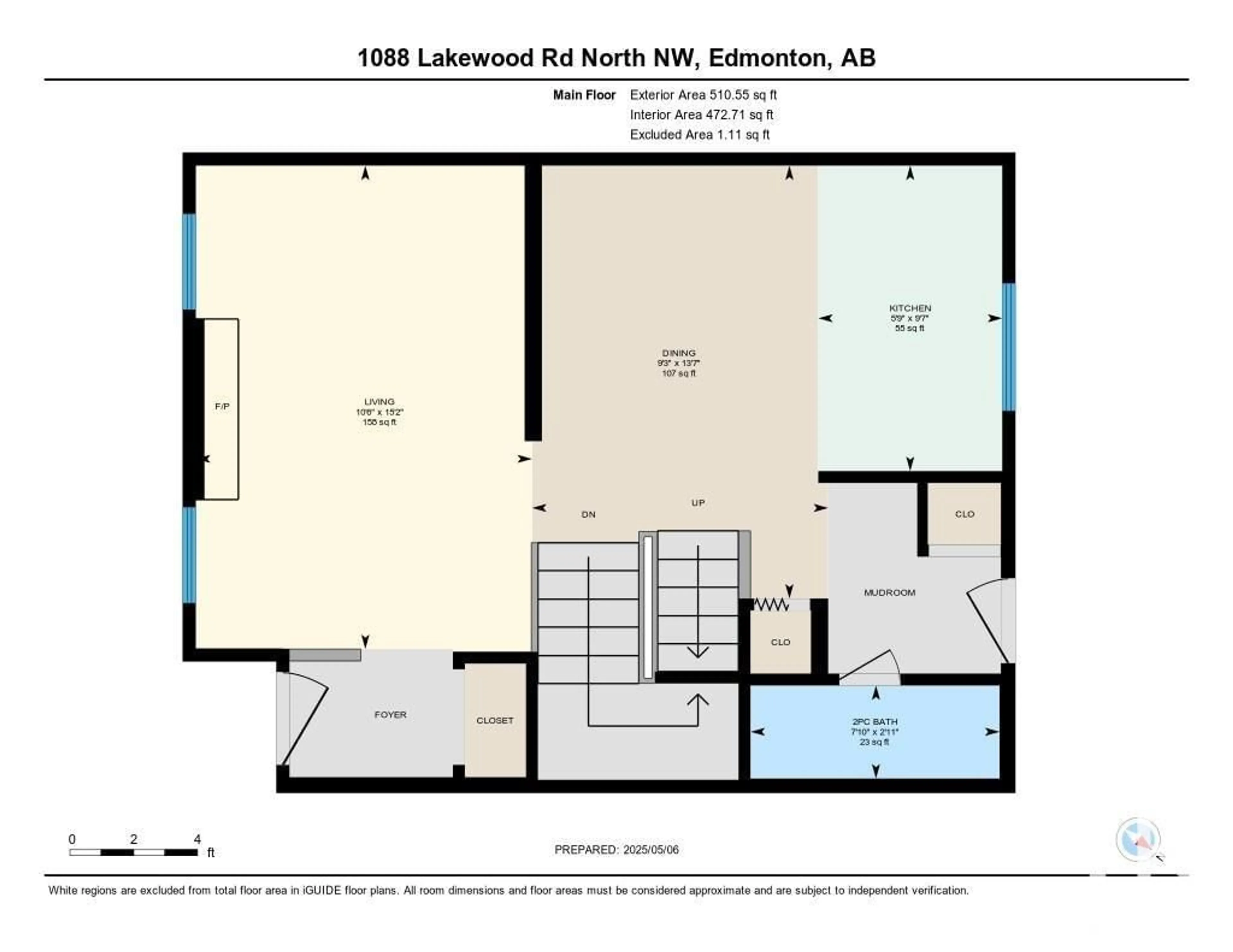 Floor plan for 1088 LAKEWOOD RD, Edmonton Alberta T6K3T7