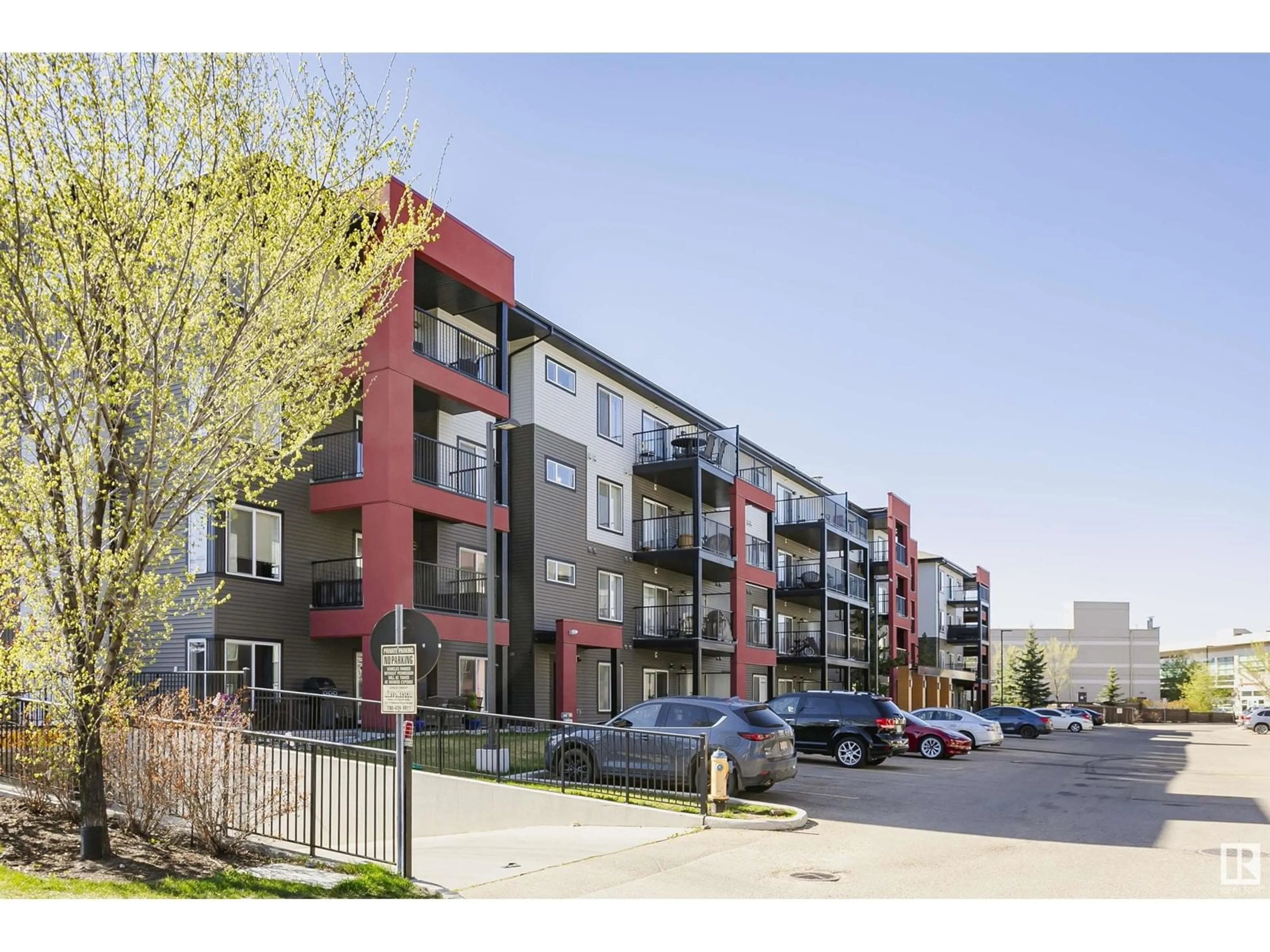 A pic from outside/outdoor area/front of a property/back of a property/a pic from drone, street for #216 - 340 WINDERMERE RD, Edmonton Alberta T6W2P2