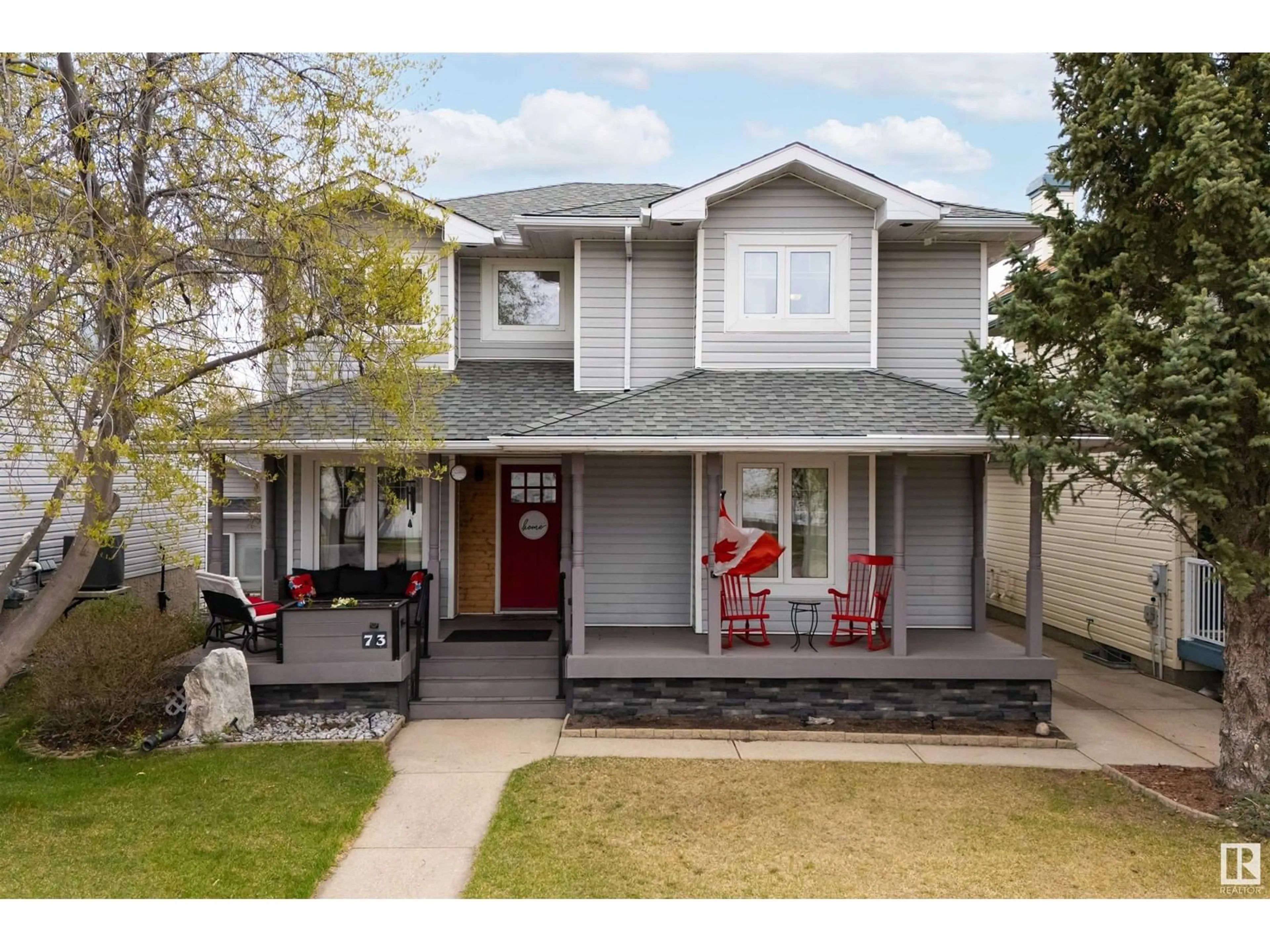 Home with vinyl exterior material, street for 73 CACTUS WY, Sherwood Park Alberta T8H1T2